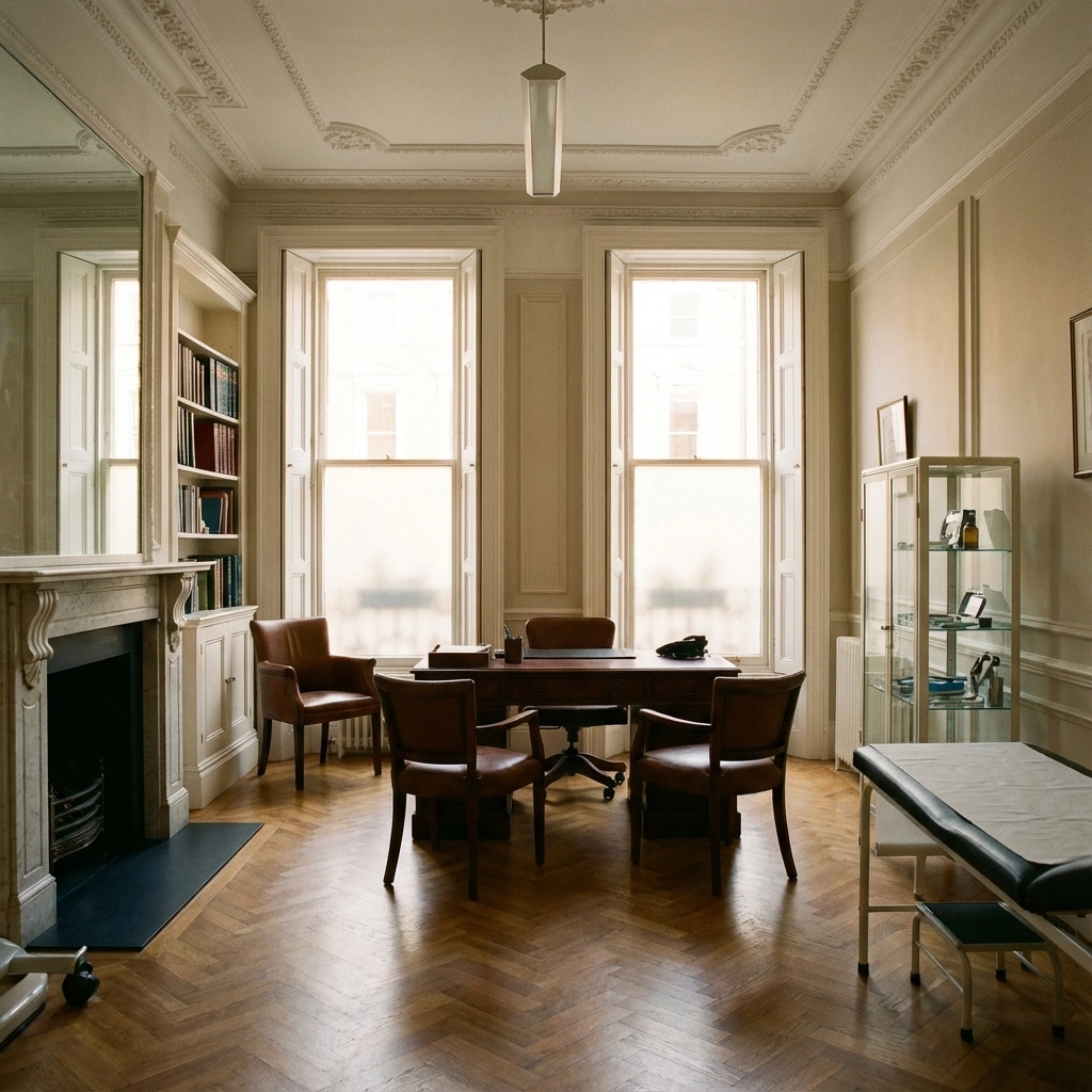 Victorian medical practice interior