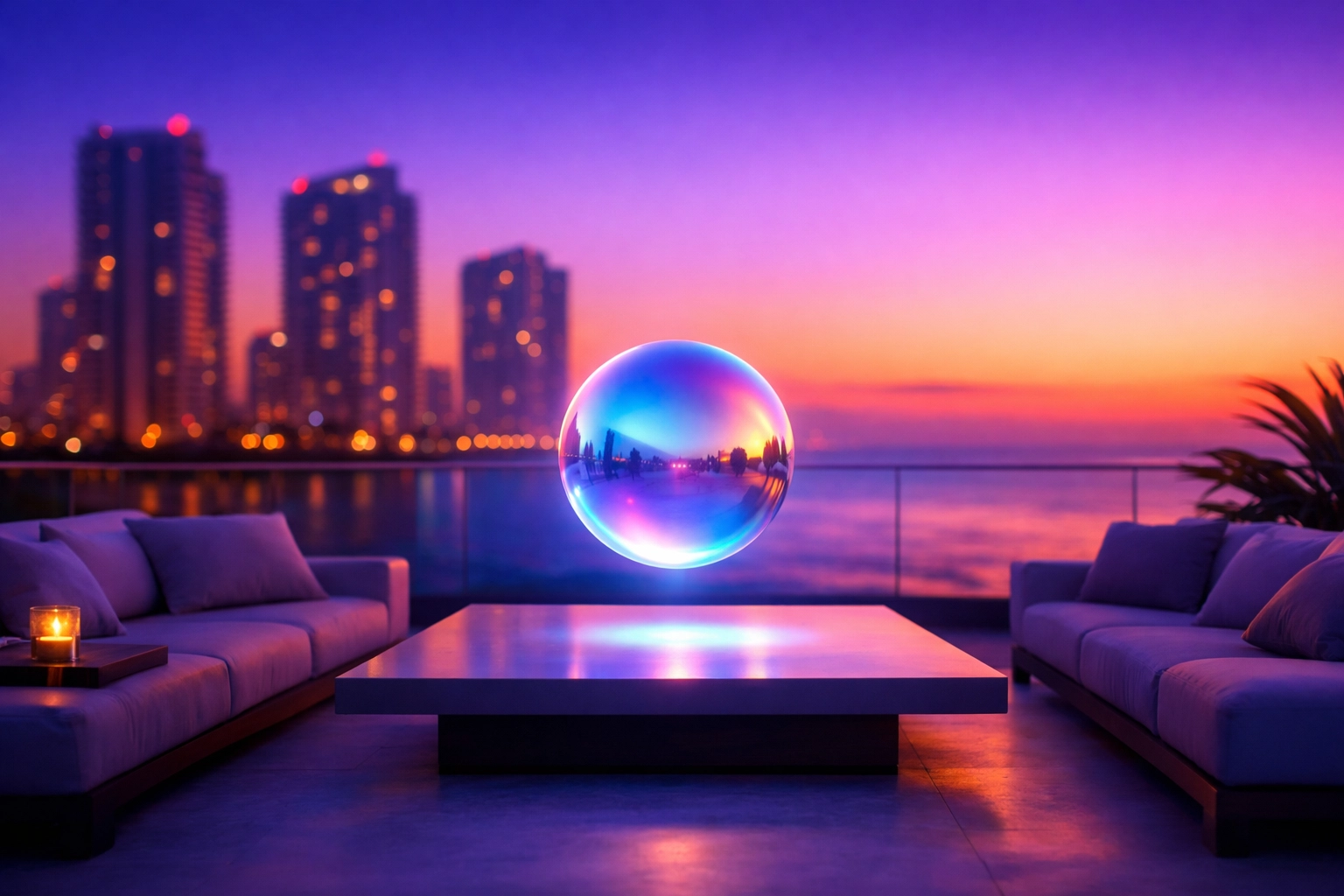 Visionary AI-Architect digital strategy for luxury brand authority on a Hollywood FL rooftop terrace.