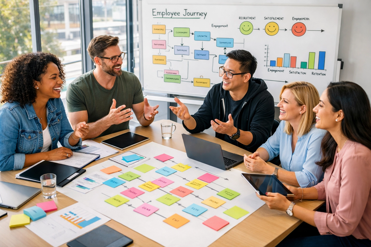 HR and IT professionals collaborating on ServiceNow HRSD implementation strategy