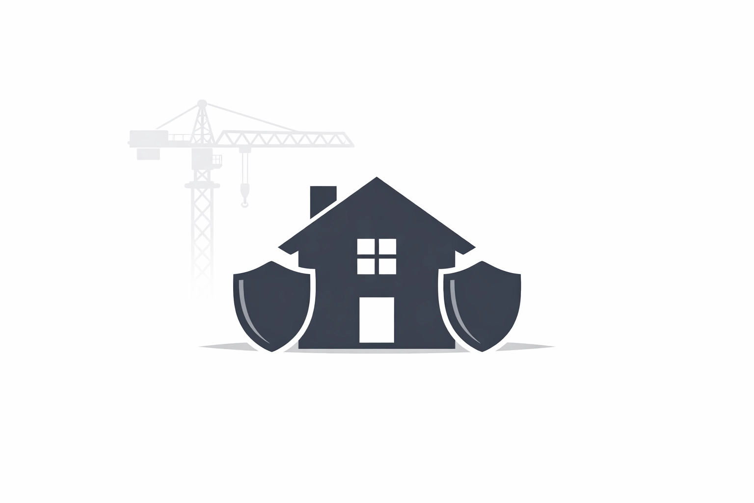 Stable house icon and construction crane showing how a supply gap protects Portland Oregon home values.