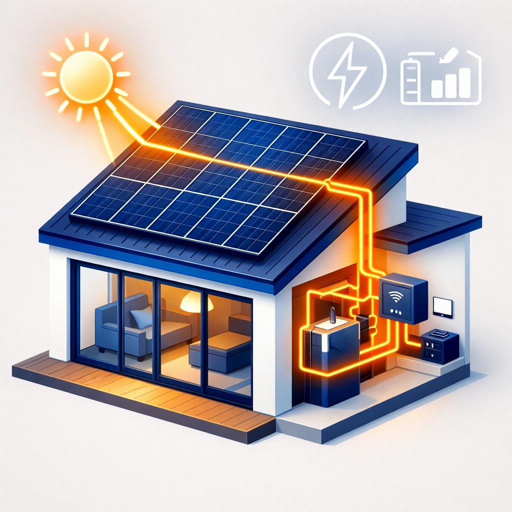 Modern home extension in Surrey with solar PV panels and renewable energy systems for sustainable building.