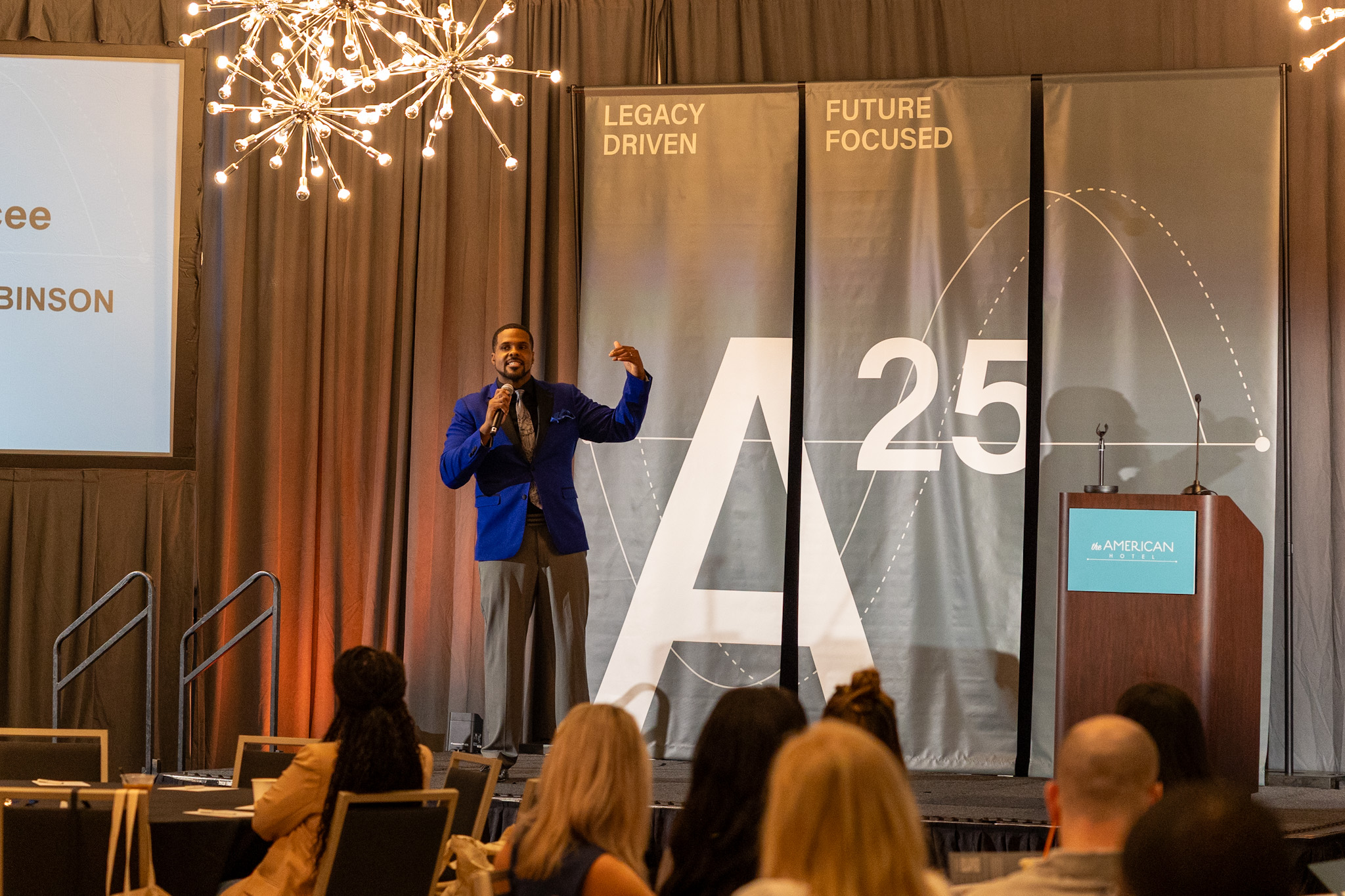 Coach Dane Robinson delivering keynote