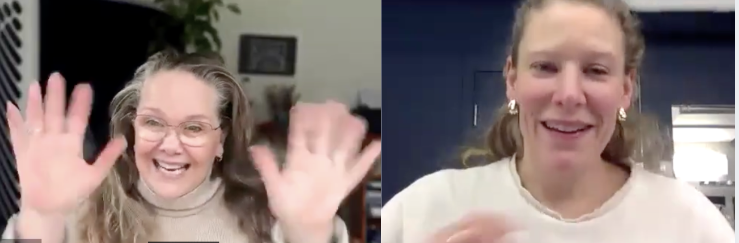 Sarah coaching another student in a 1:1 session