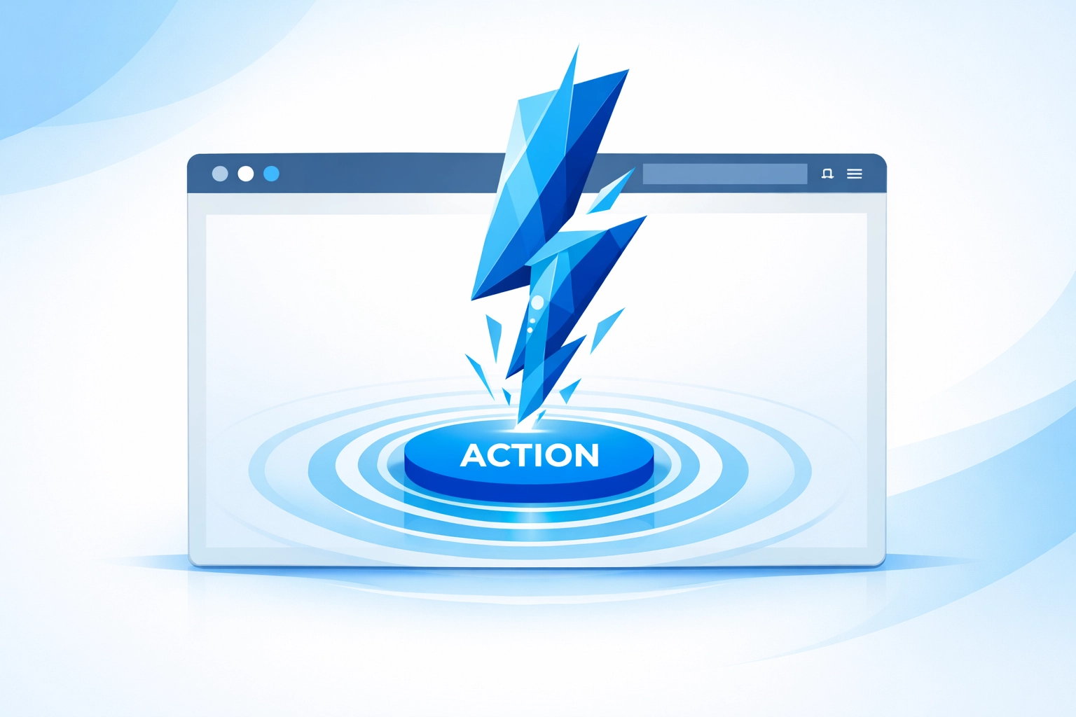 Illustration of high-speed website responsiveness improving Google Ads performance