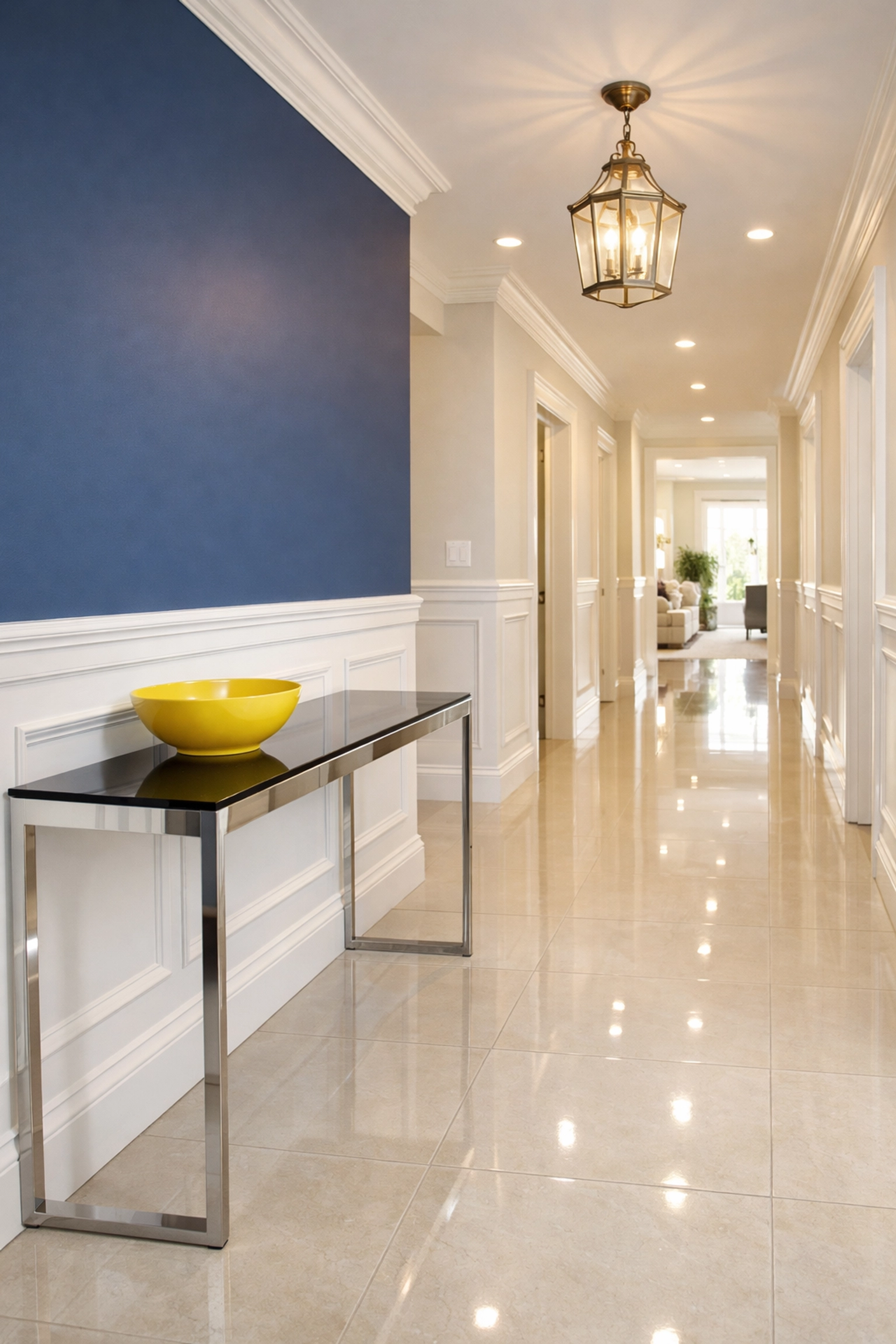 A bright, flawless entryway maintained by our professional house cleaning service near me Burlington MA.