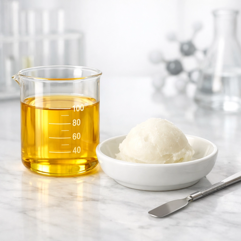 Laboratory testing of refined shea butter and oil samples for international quality control standards.
