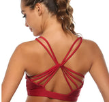 Strappy Red Sports Bra