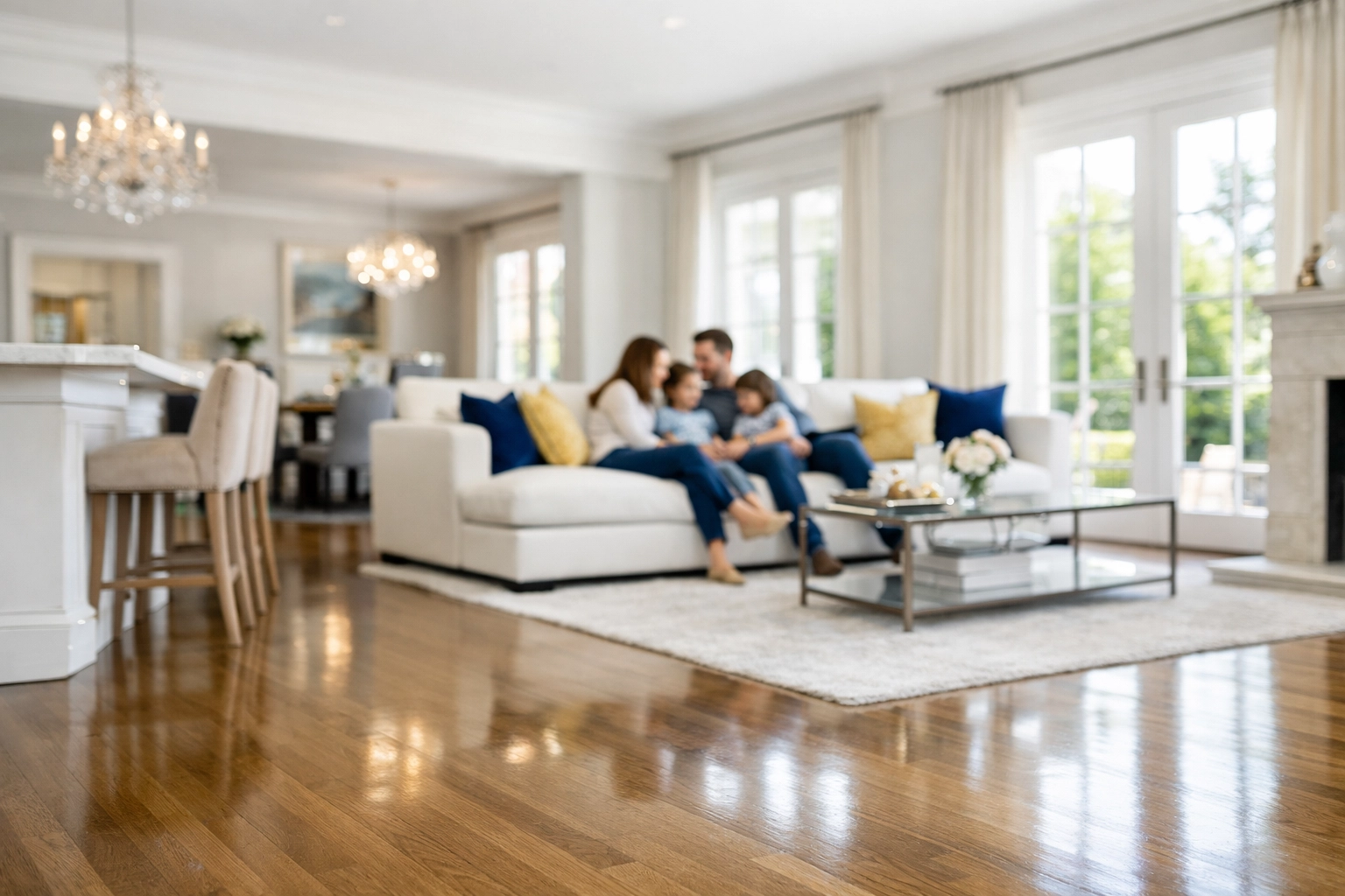 Spotless open-concept home after stress-free post construction cleaning Bedford, ready for move-in enjoyment.