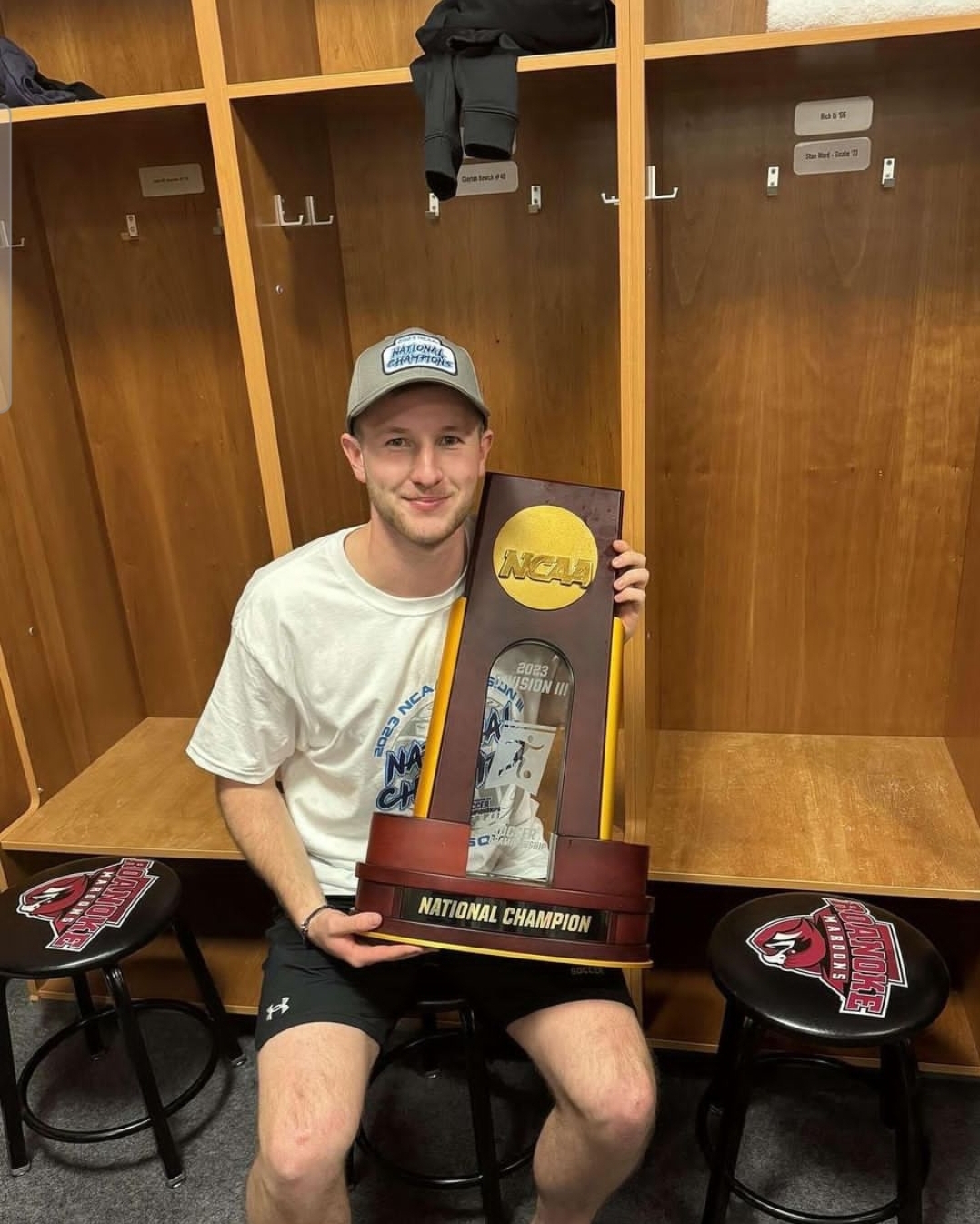 Upper 90 College Client with 2023 NCAA Division III National Champion Trophy