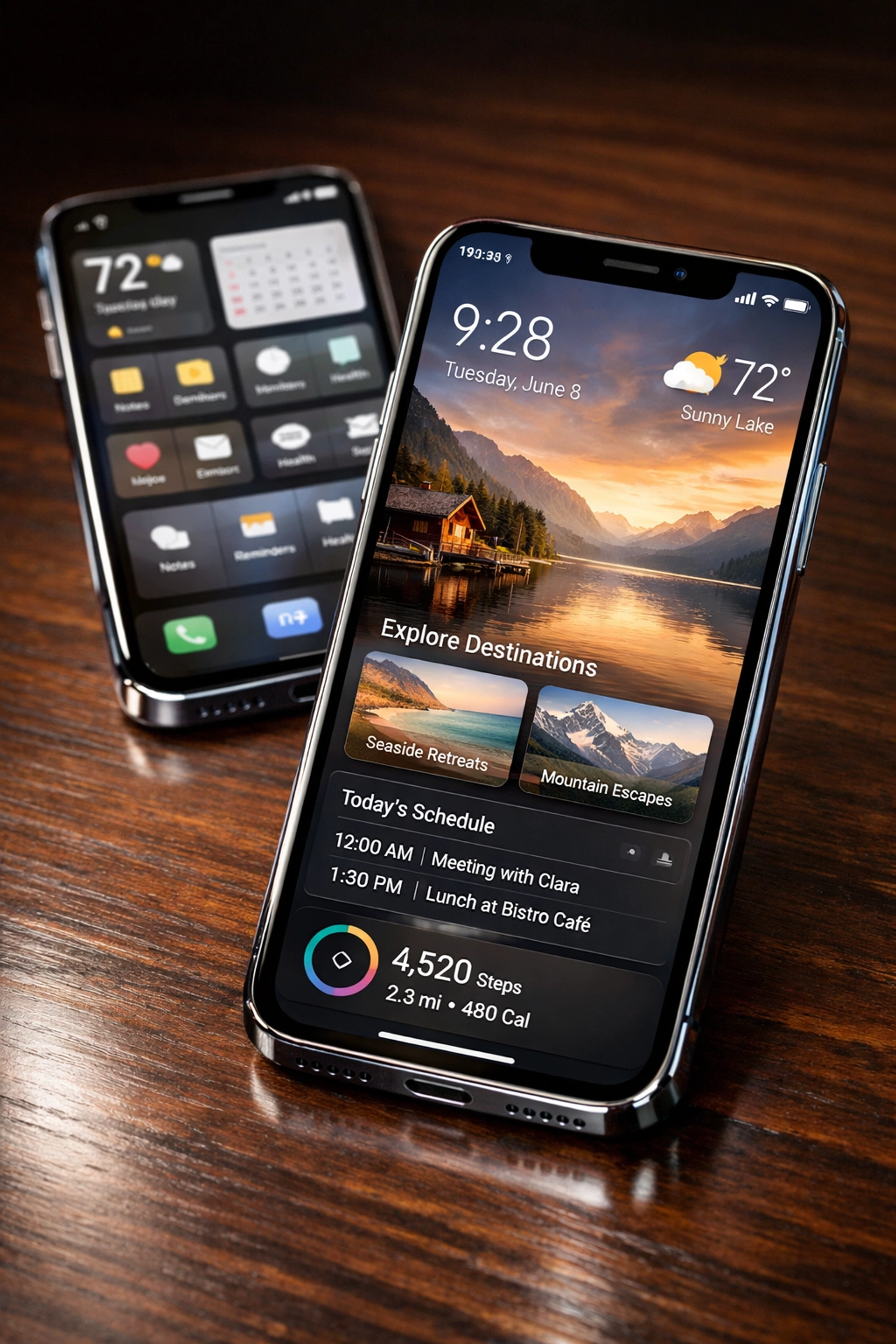 Comparison between a custom-designed mobile website and a generic template for better conversion.