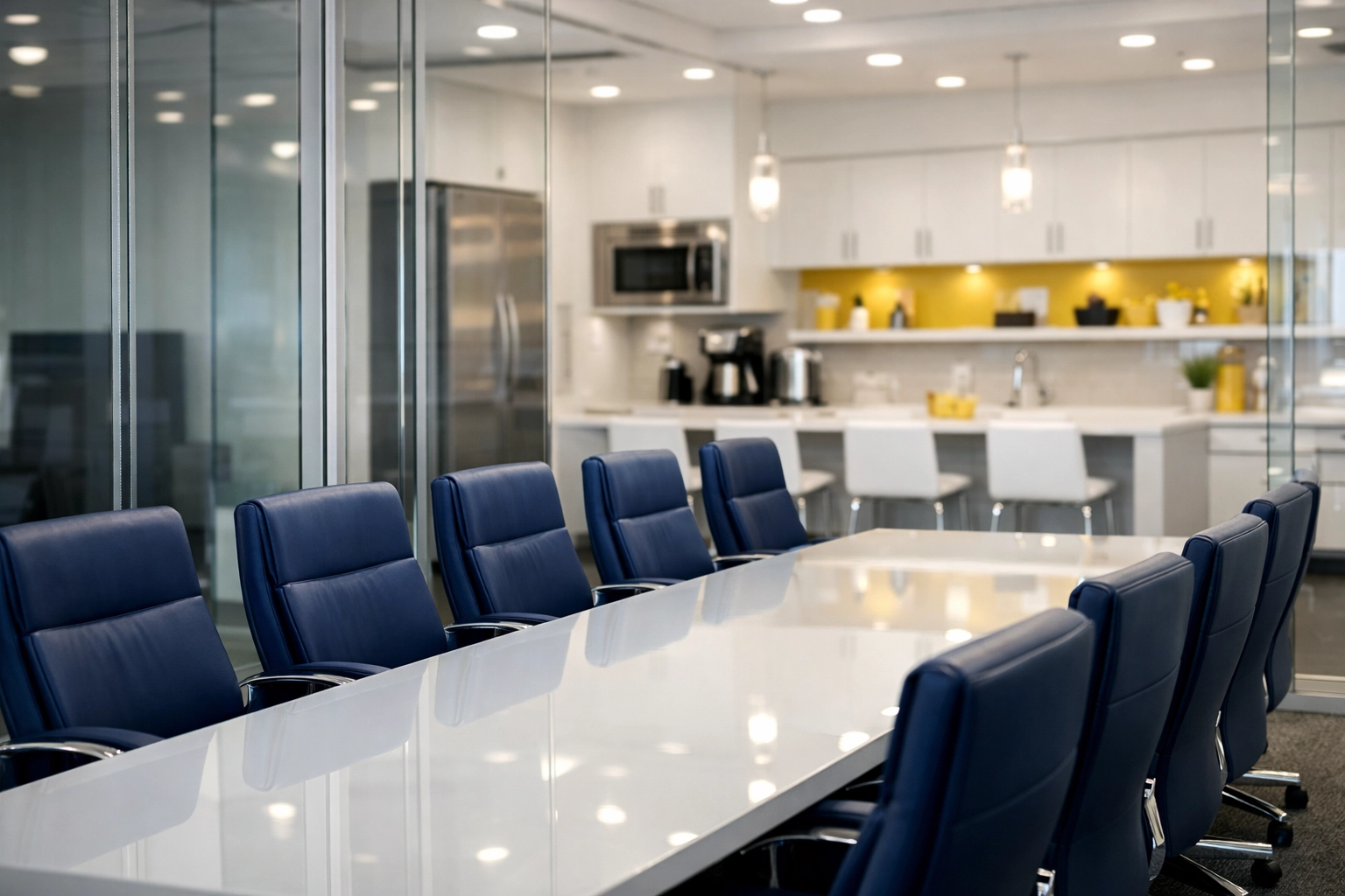 Deep cleaned conference room and office suite in Groton, MA for a healthy work environment.