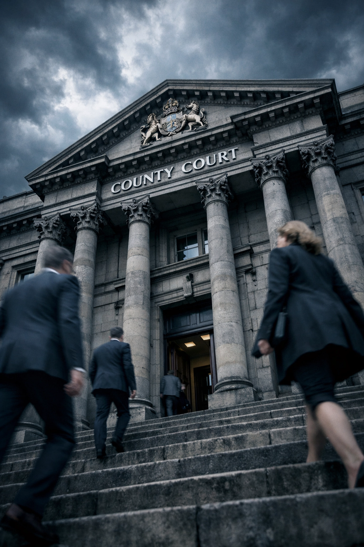 British county court building where landlords apply for Interim Possession Orders against squatters
