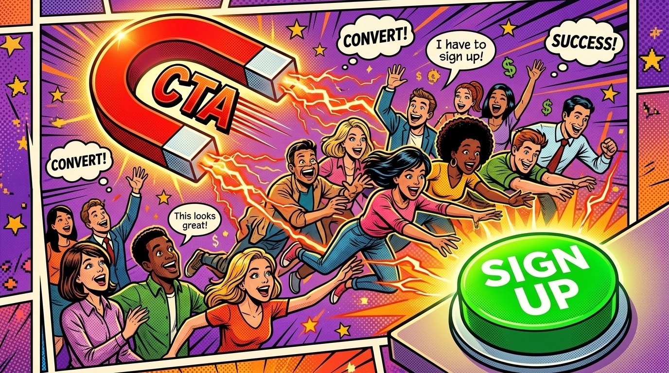 The CTA Magnet Comic Illustration