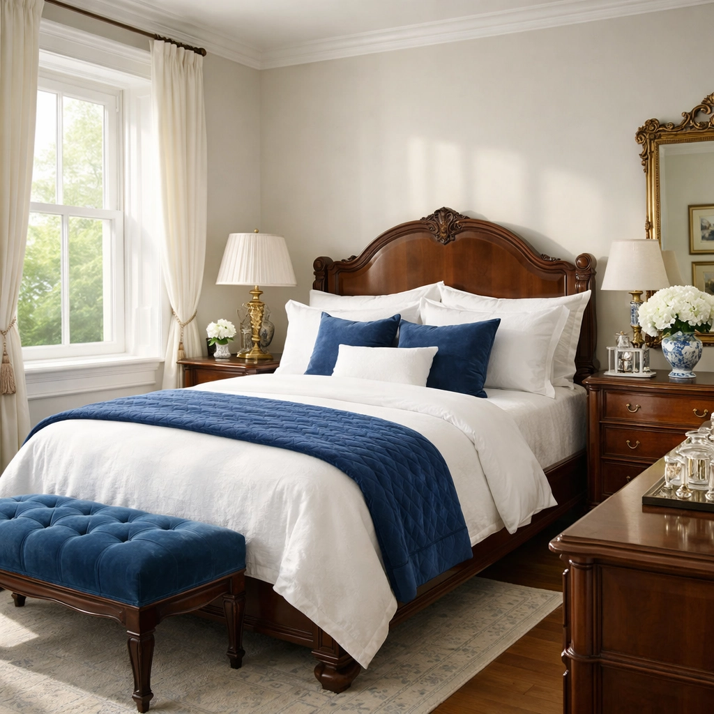 Pristine historic Hamilton bedroom highlighting professional cleaning and a dust-free environment.
