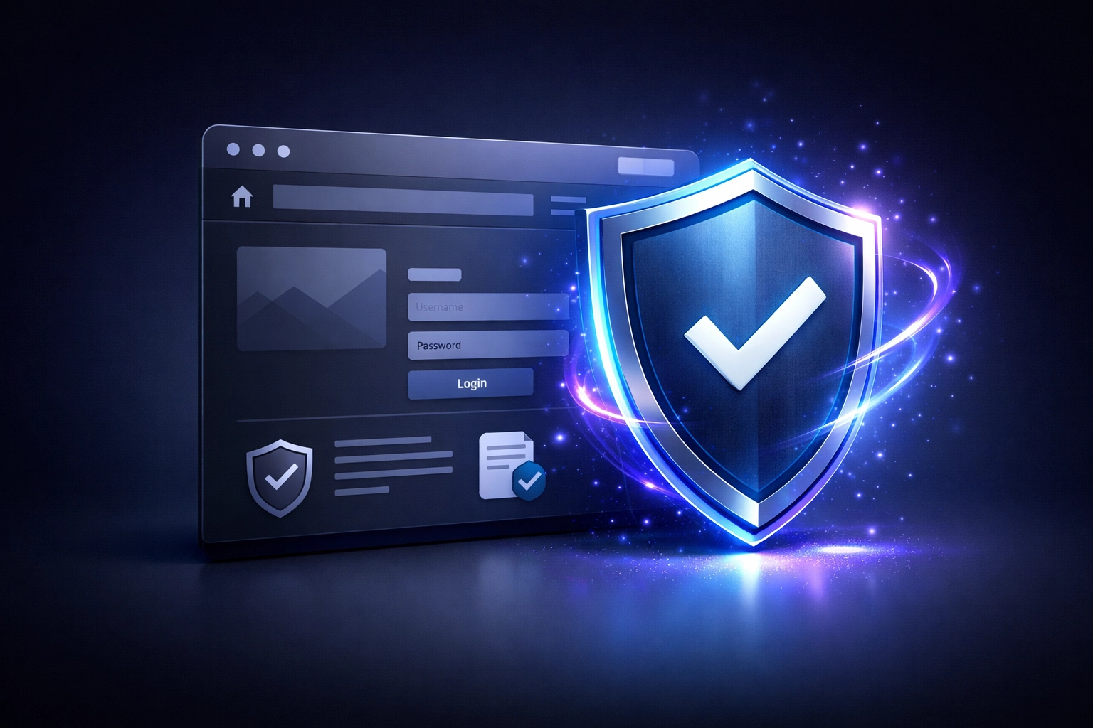Digital shield protecting website representing legal compliance and accessibility requirements