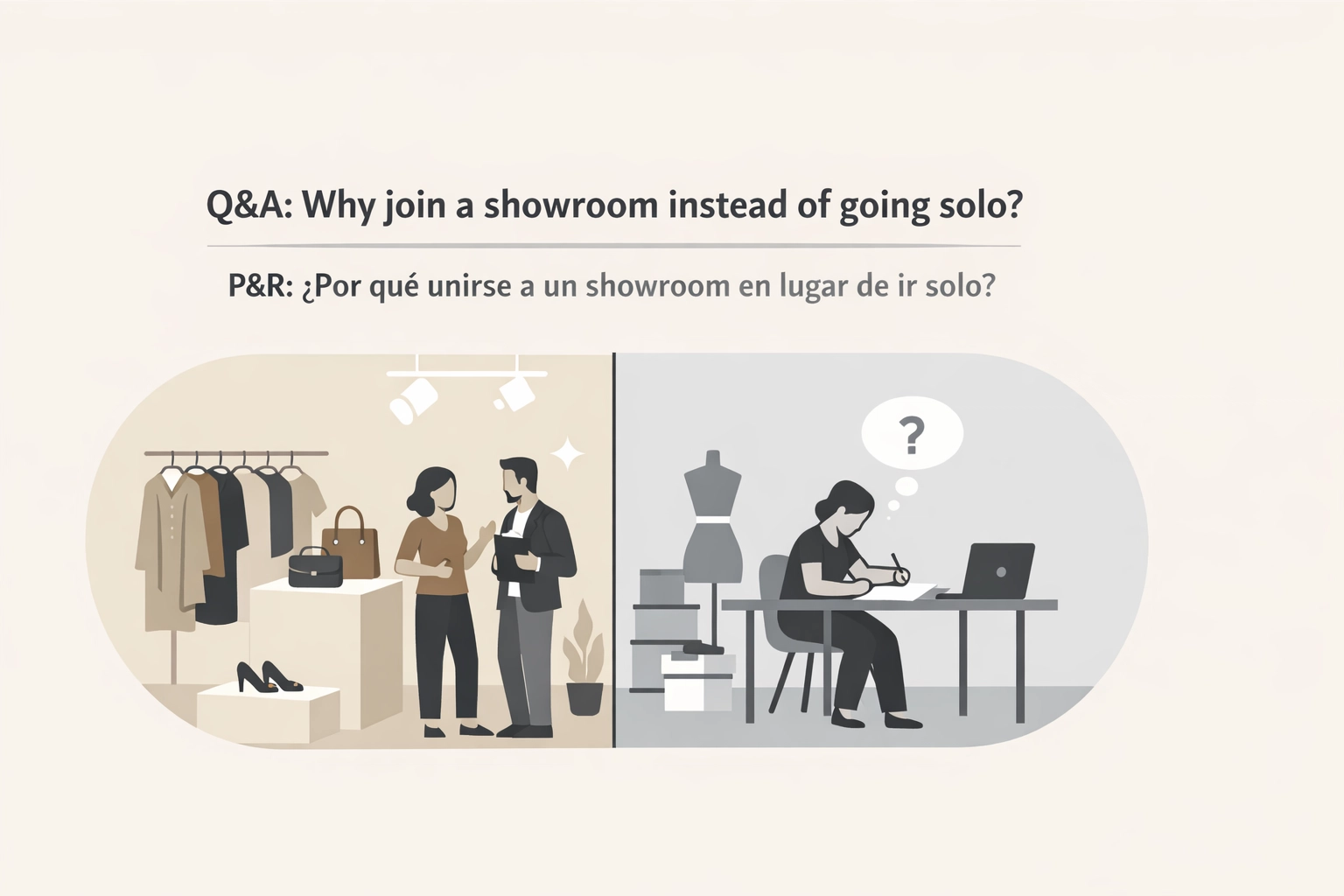 [HERO] Q&A: Why join a showroom instead of going solo? | P&R: ¿Por qué unirse a un showroom en lugar de ir solo?