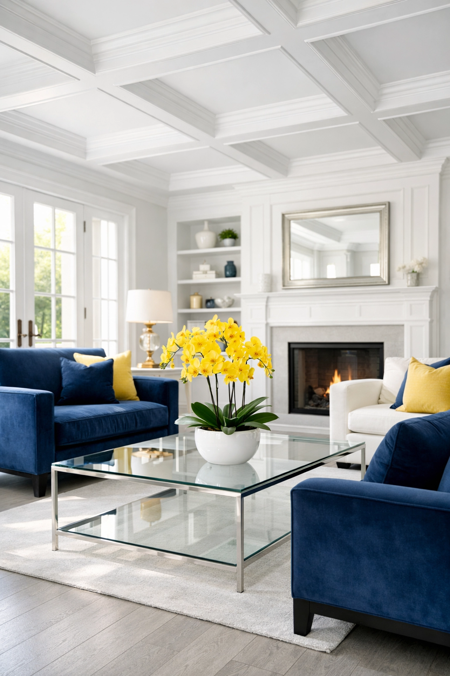 Immaculate living room in a Winchester estate after professional bi-weekly house cleaning.