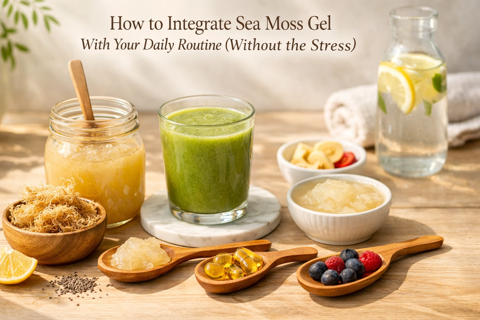 [HERO] How to Integrate Sea Moss Gel With Your Daily Routine (Without the Stress)