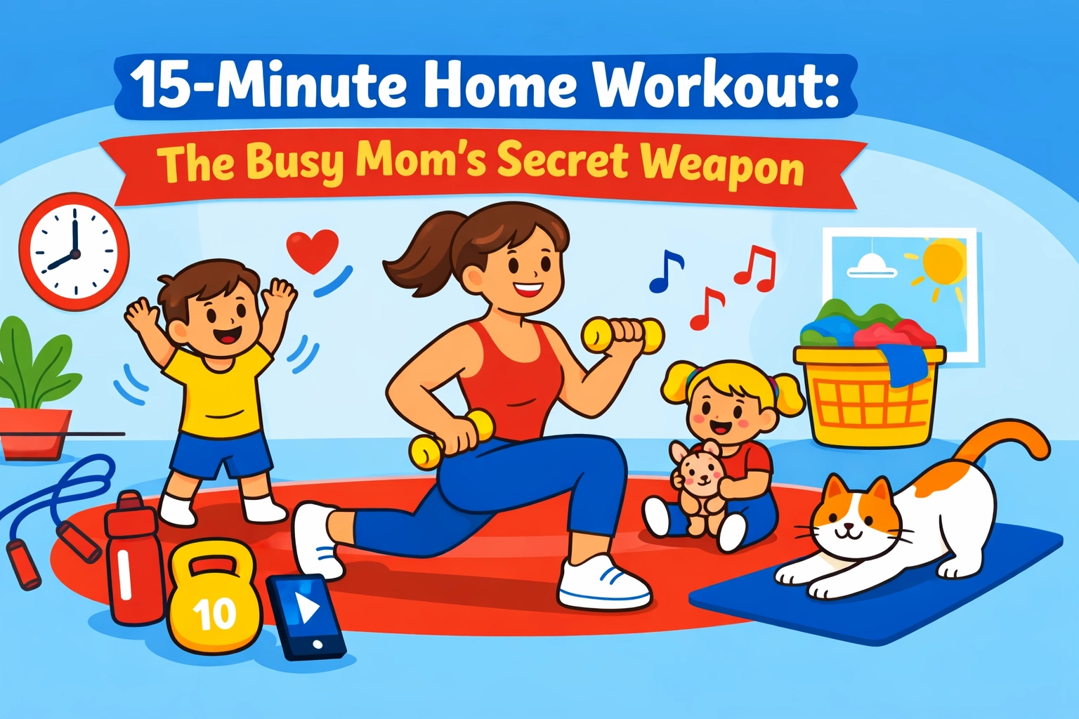 15-Minute Home Workout for Busy Moms