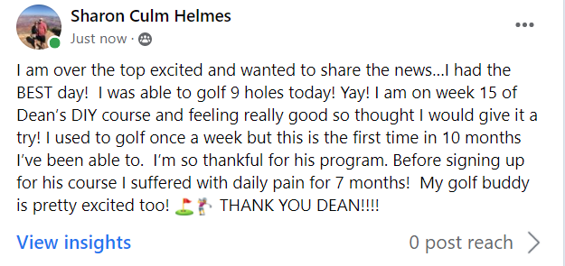 Client Testimonial - Sciatica Relief Now