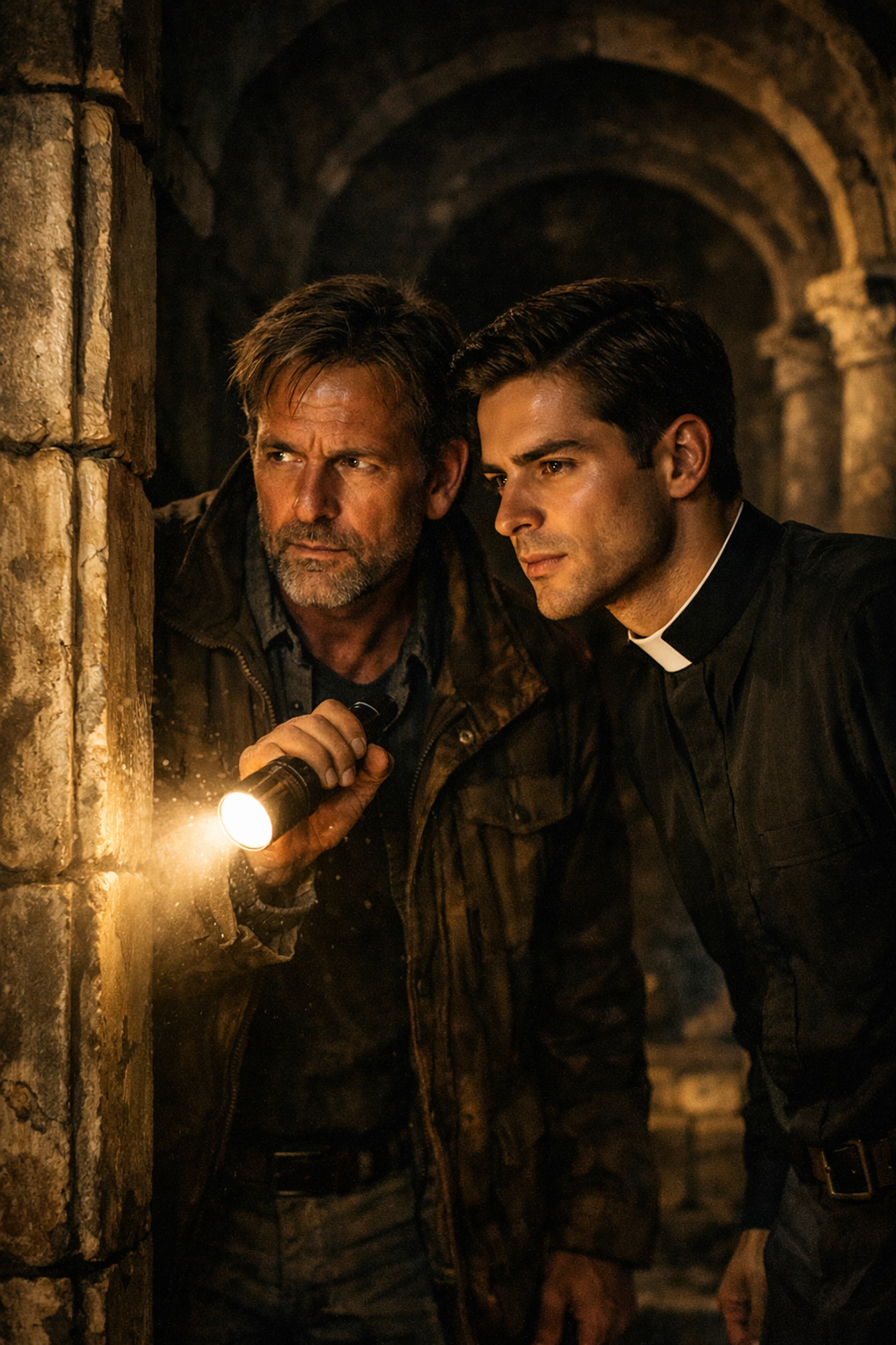 A historian and priest discover a hidden Vatican passage, capturing the mystery of MM romance books.