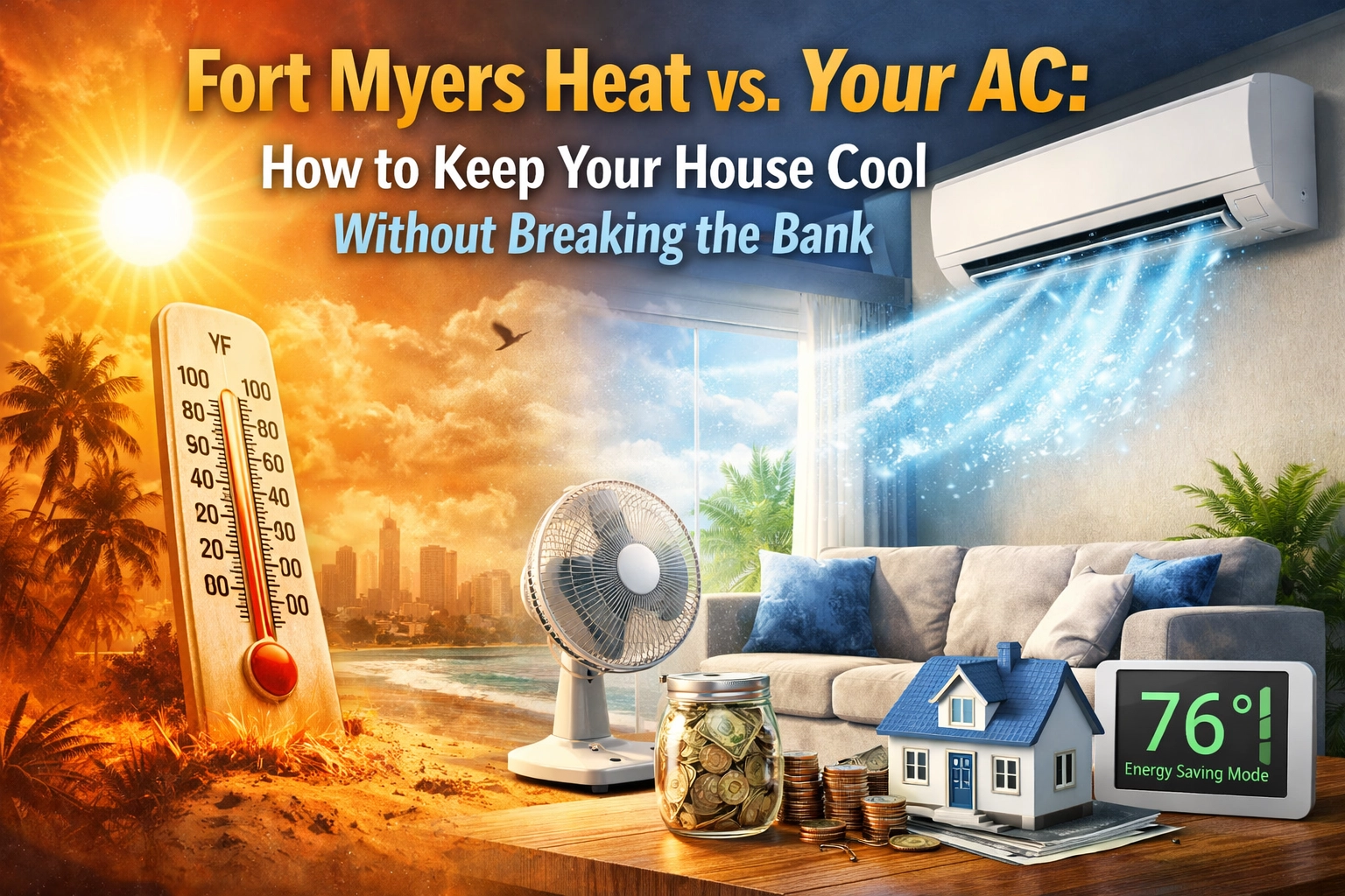 [HERO] Fort Myers Heat vs. Your AC: How to Keep Your House Cool Without Breaking the Bank