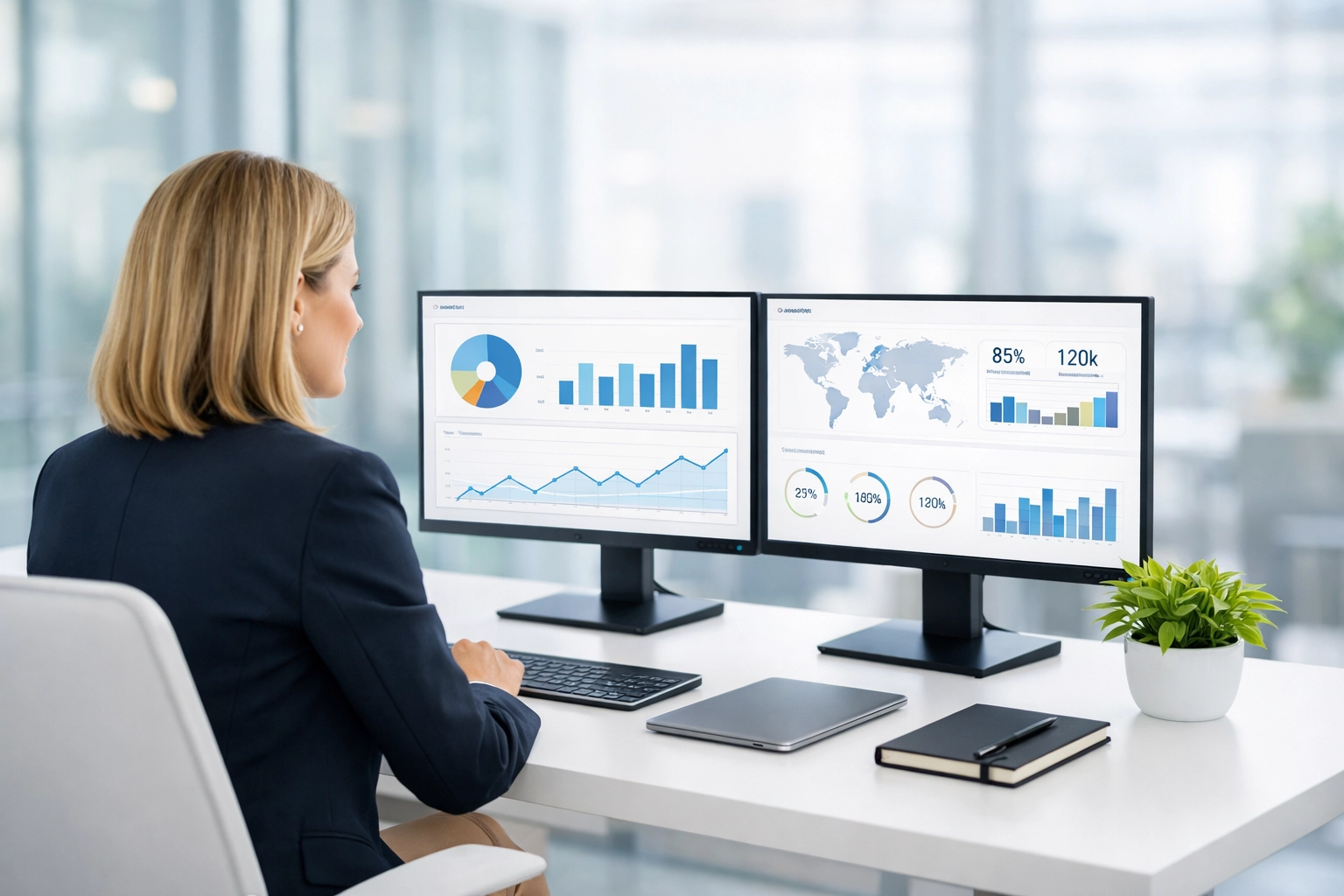 Professional viewing clean dashboards representing a healthy ServiceNow CMDB free of data noise.