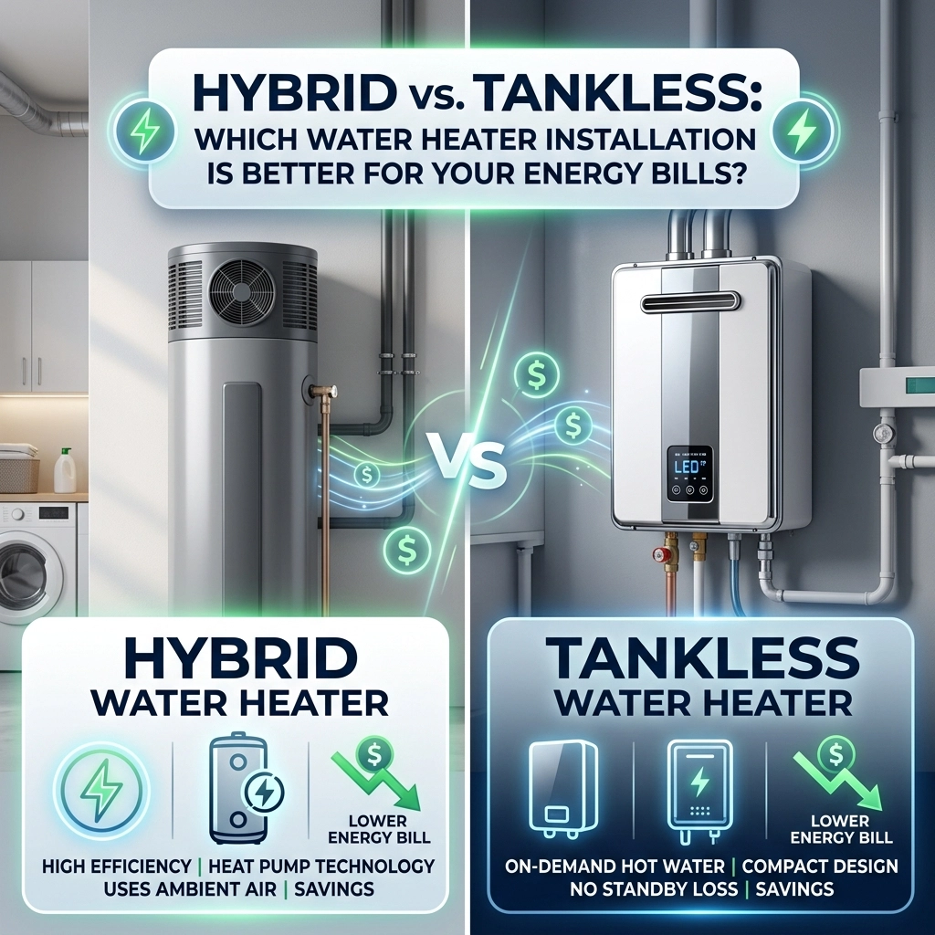 [HERO] Hybrid vs. Tankless: Which Water Heater Installation Is Better for Your Energy Bills?