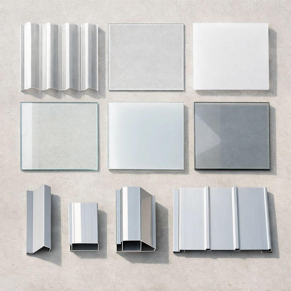 Terrassendach Materialien im Vergleich: Polycarbonat, Glas und Aluminium Profile