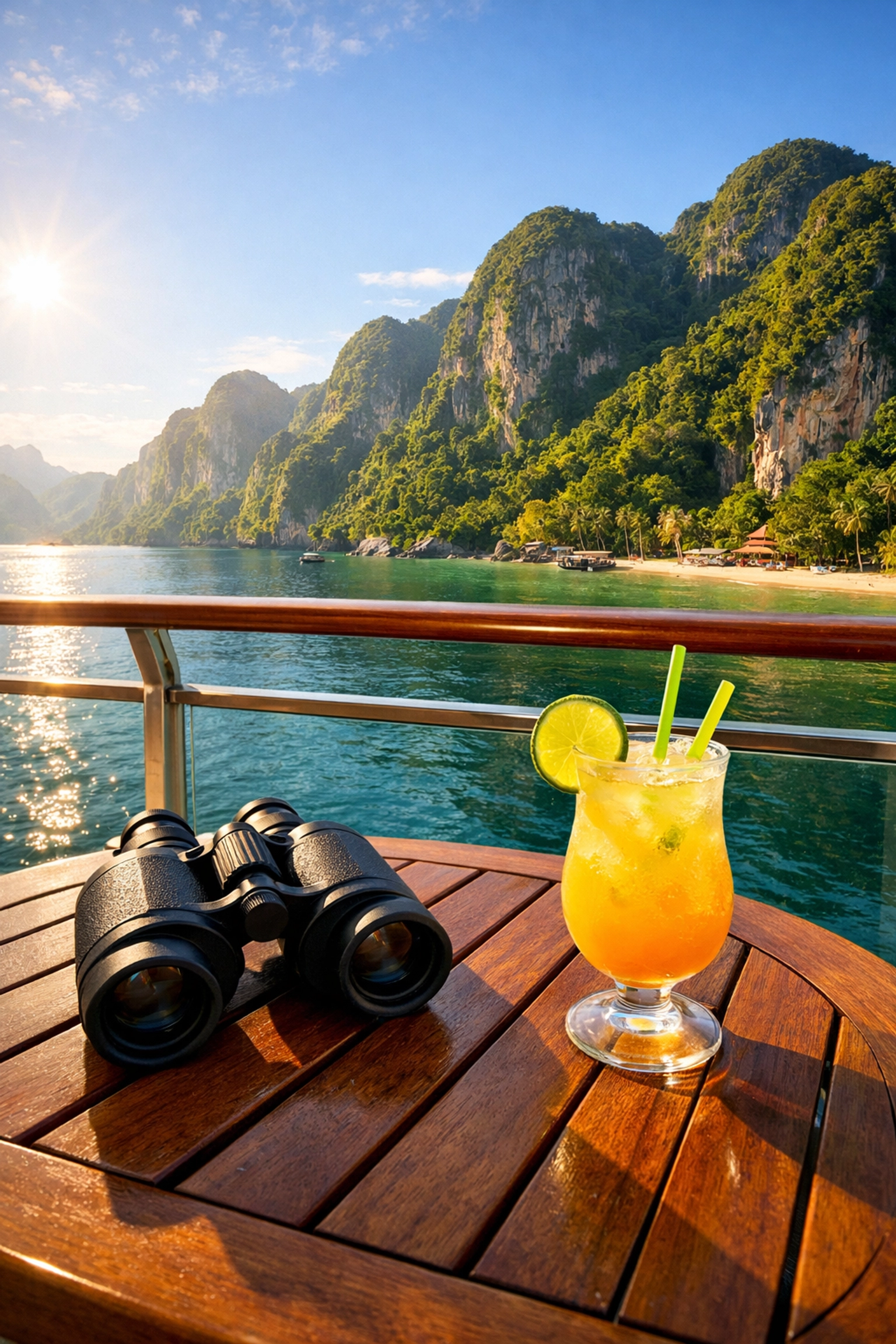 Scenic ocean view from a luxury cruise suite balcony during a corporate team-building trip.