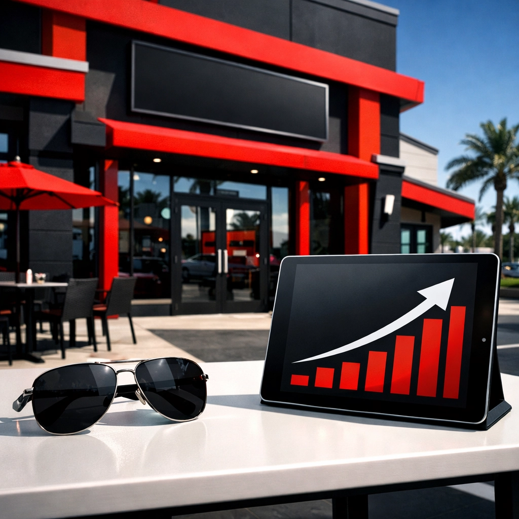 Professional business valuation chart for a manager-run company in a Land O’ Lakes Florida commercial plaza.