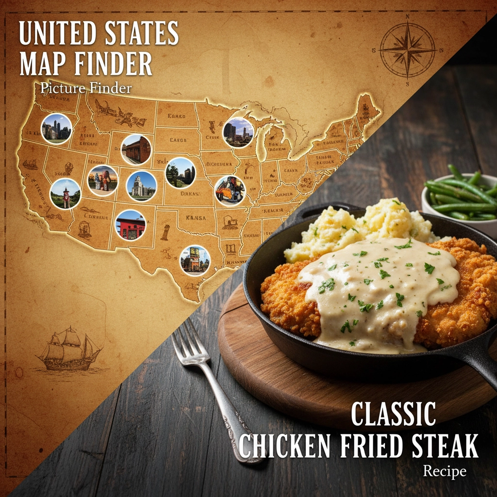 United States Map Picture Finder Classic Chicken Fried Steak Recipe
