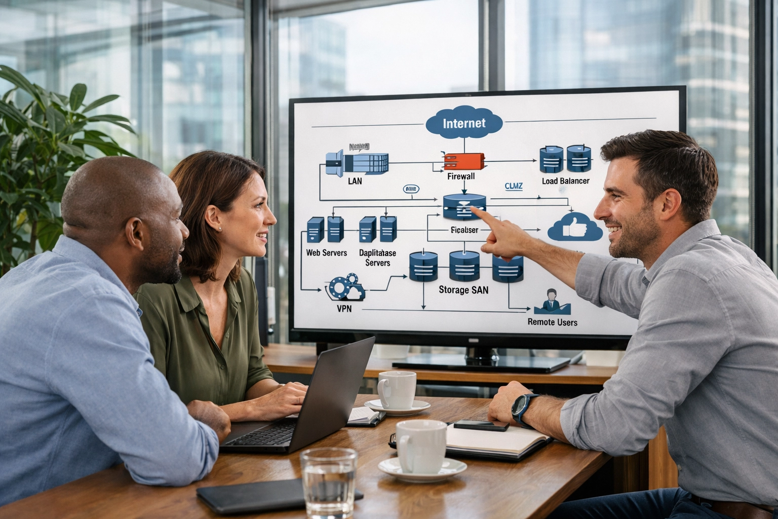 ServiceNow consultants auditing network discovery diagrams to ensure CMDB data accuracy and operational excellence.
