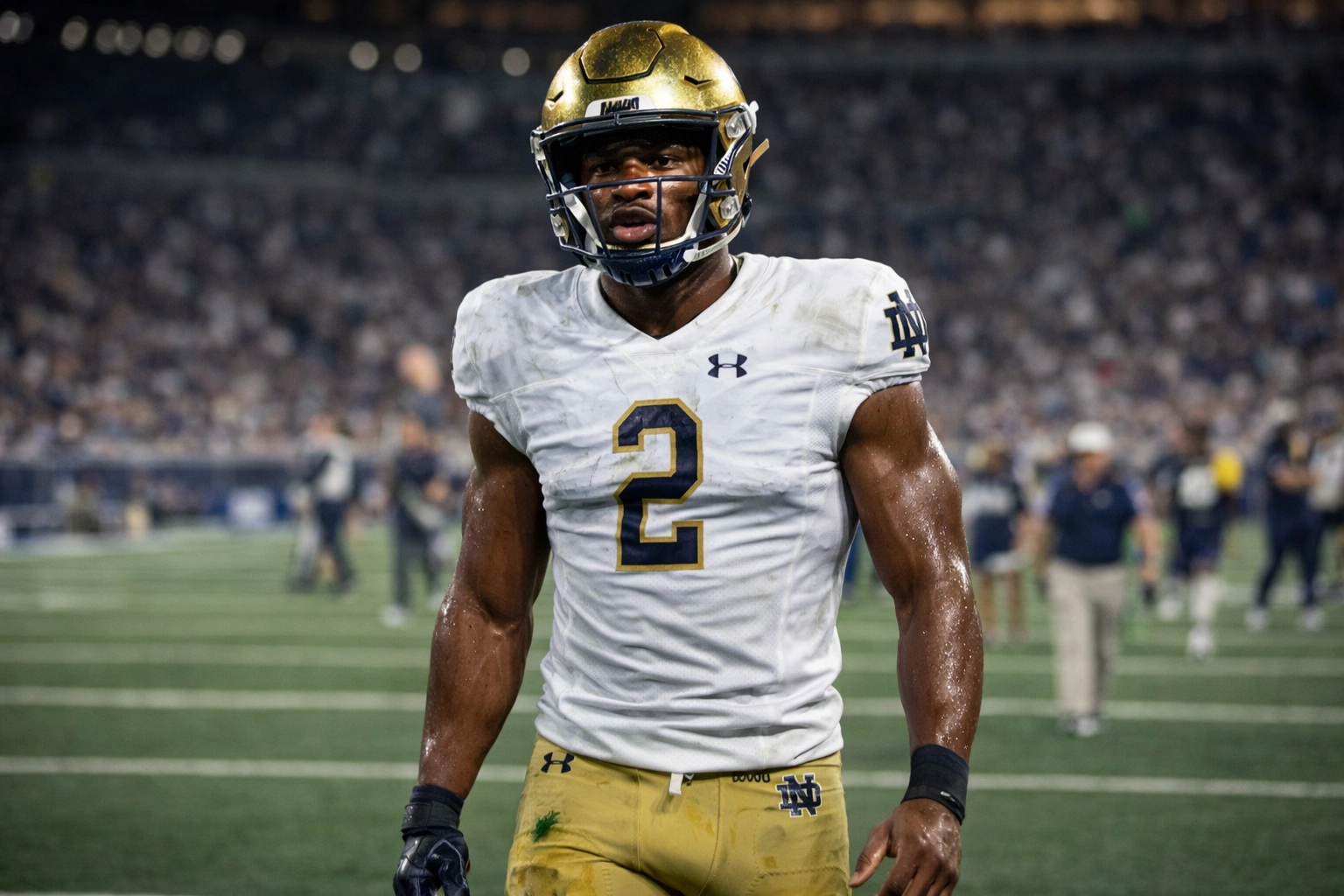 Top prospect Jeremiyah Love following his draft showcase workout.