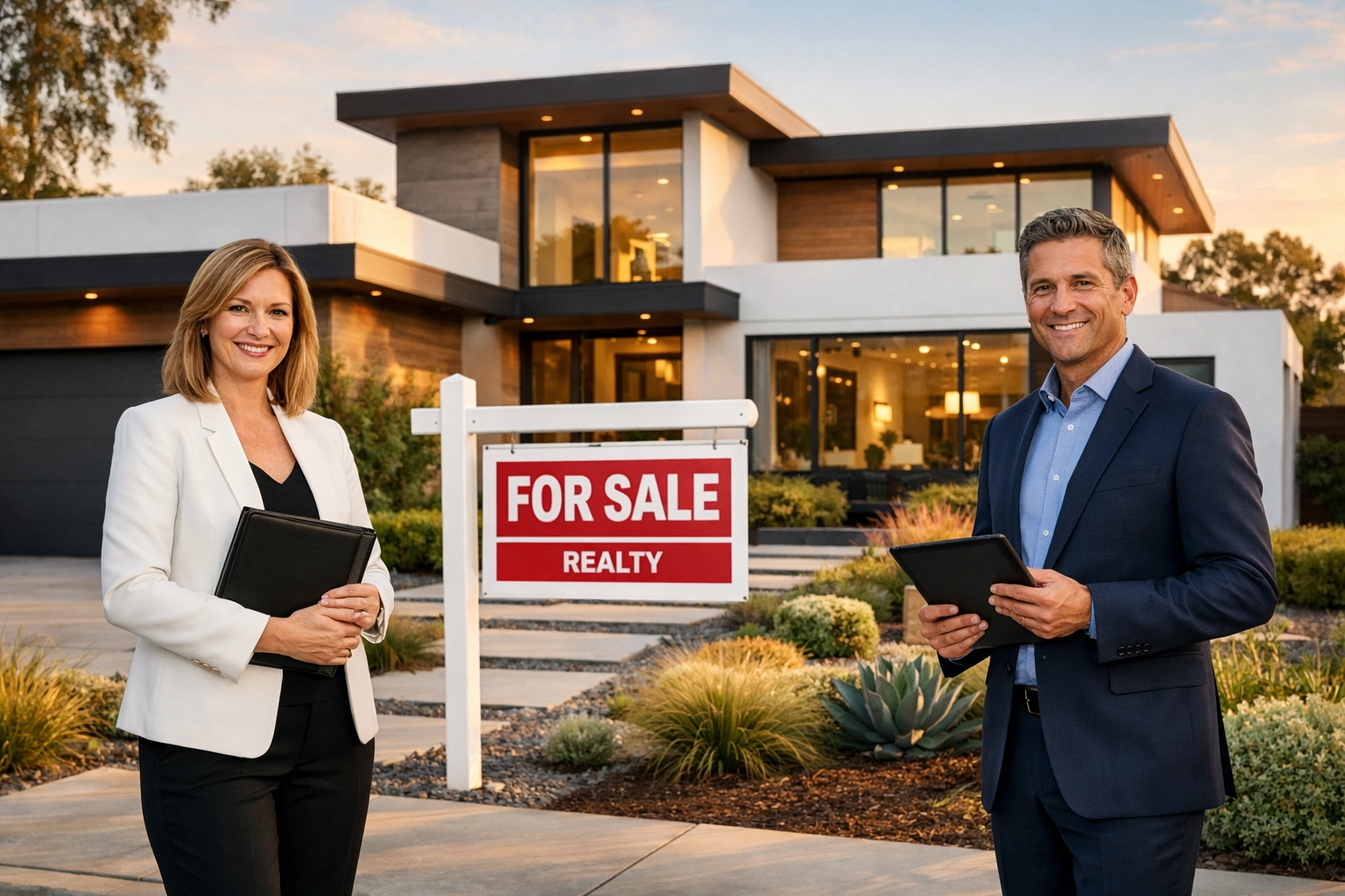 Two separate real estate agents representing buyer and seller at South Bay home