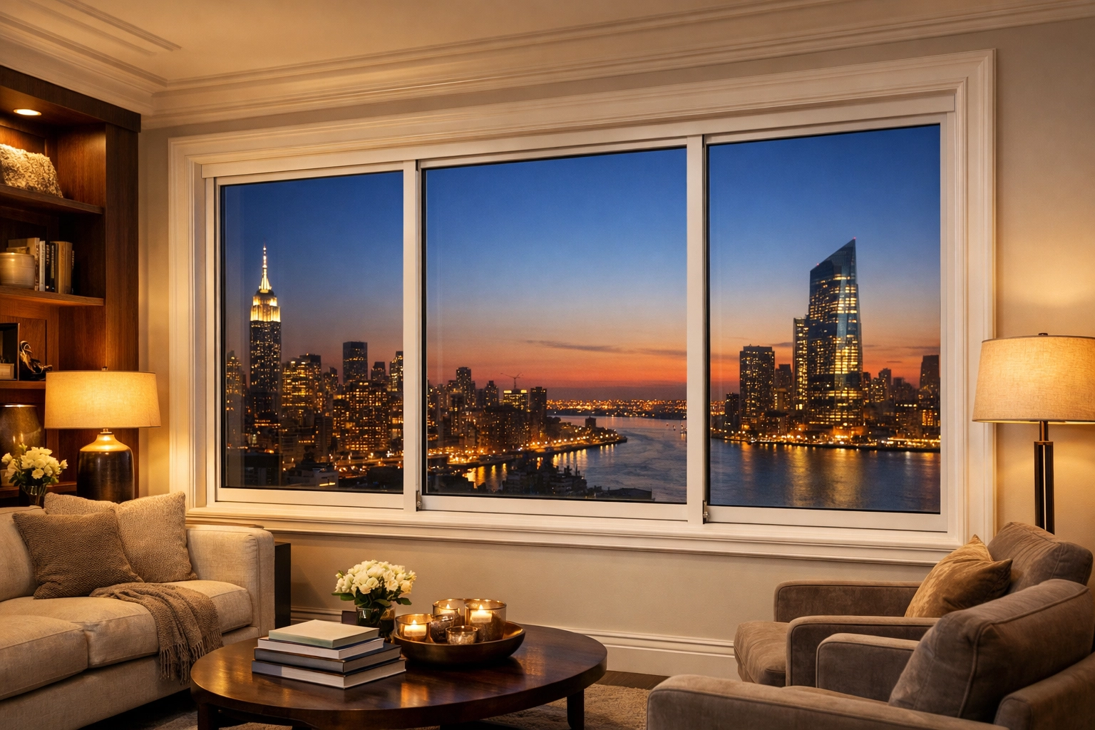 Slimline horizontal slider secondary glazing installed by specialists to match existing window aesthetics.