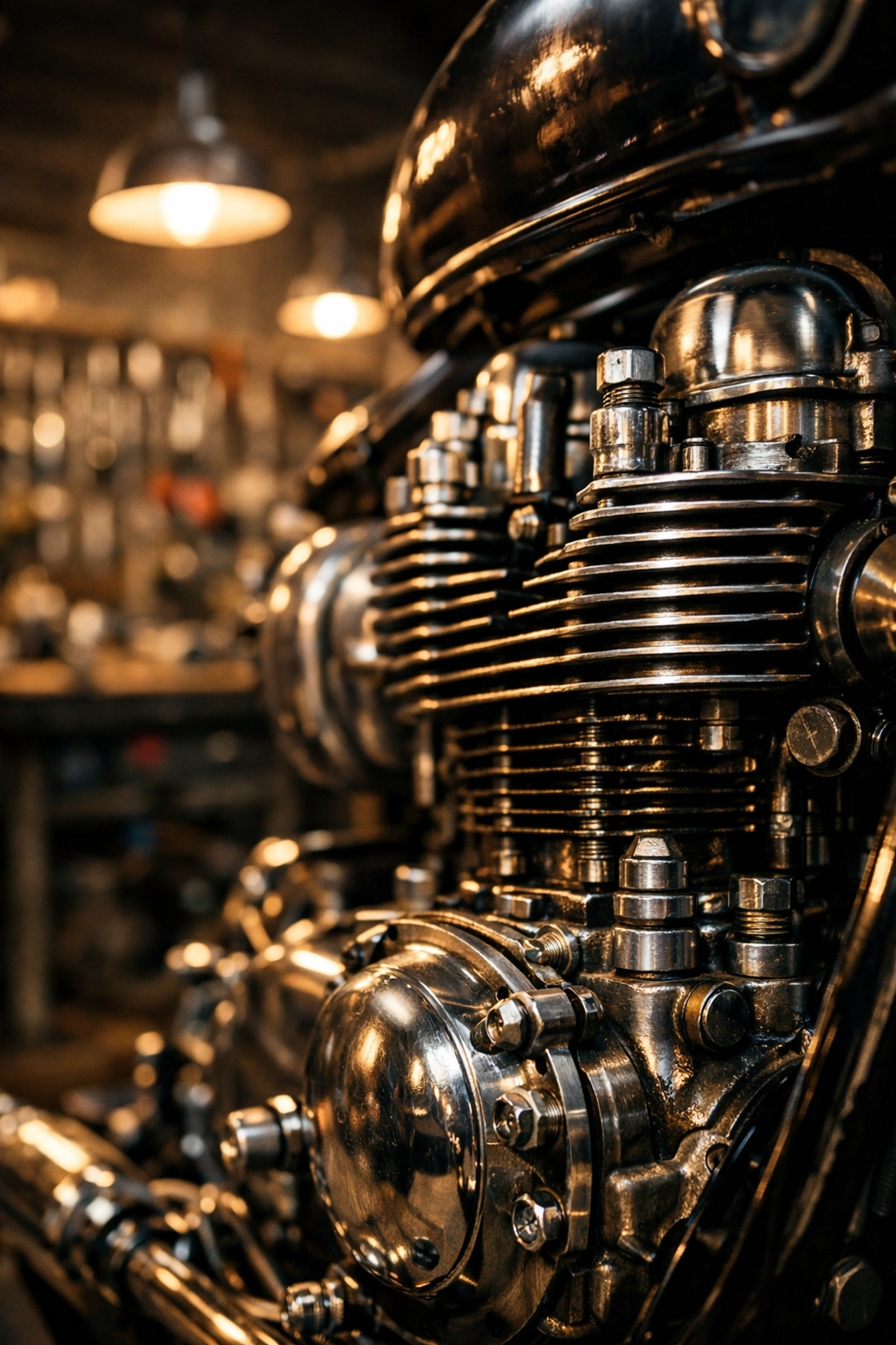 A close-up of a vintage engine, showing why you should sell your non running motorcycle for parts.