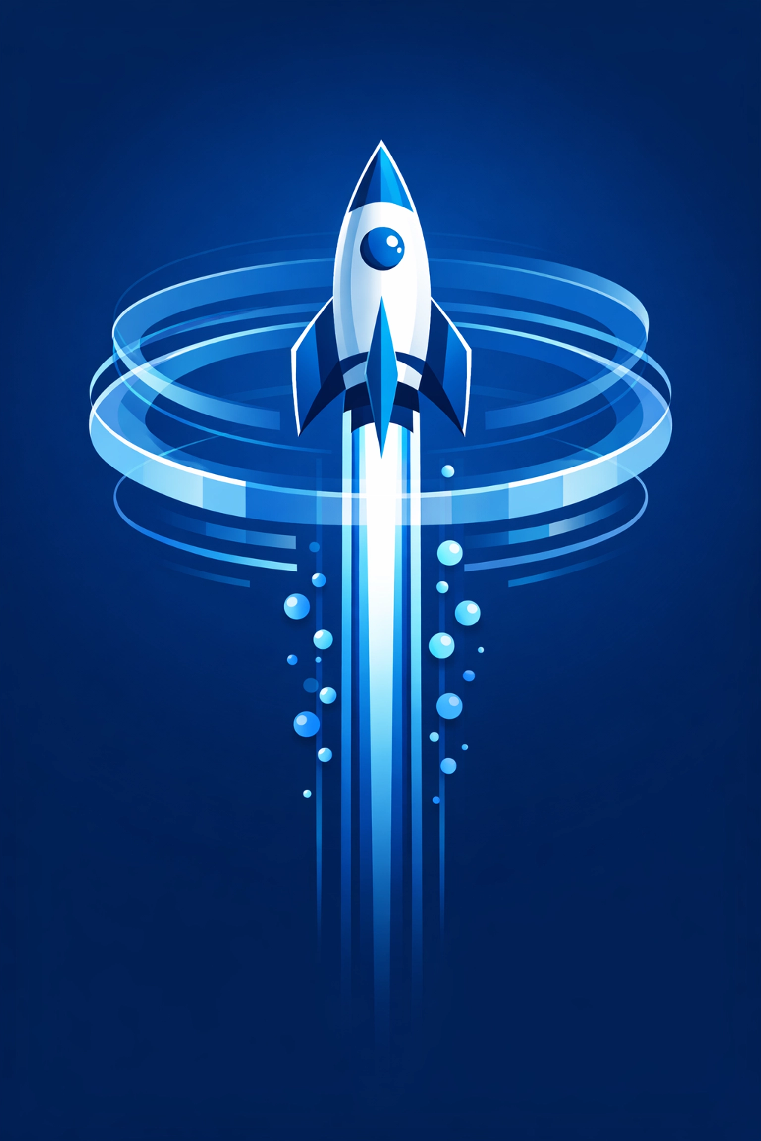 Abstract rocket ship representing fast page load times and technical website speed optimization for SEO.