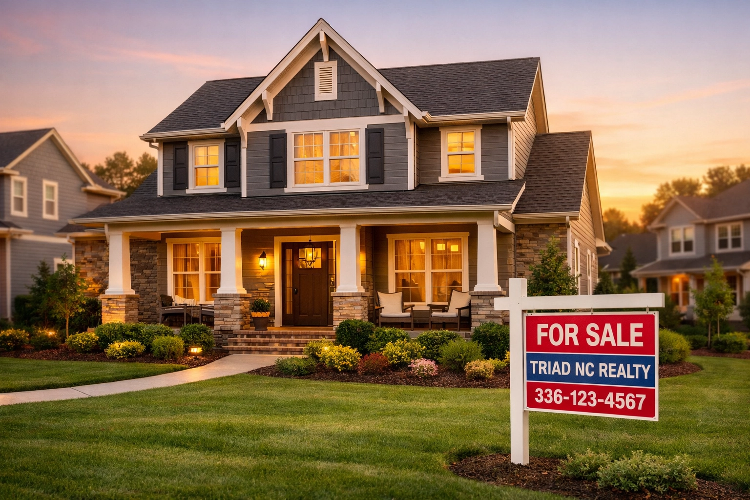 Beautifully staged Triad NC home for sale with curb appeal Beautifully staged Triad NC home for sale with curb appeal