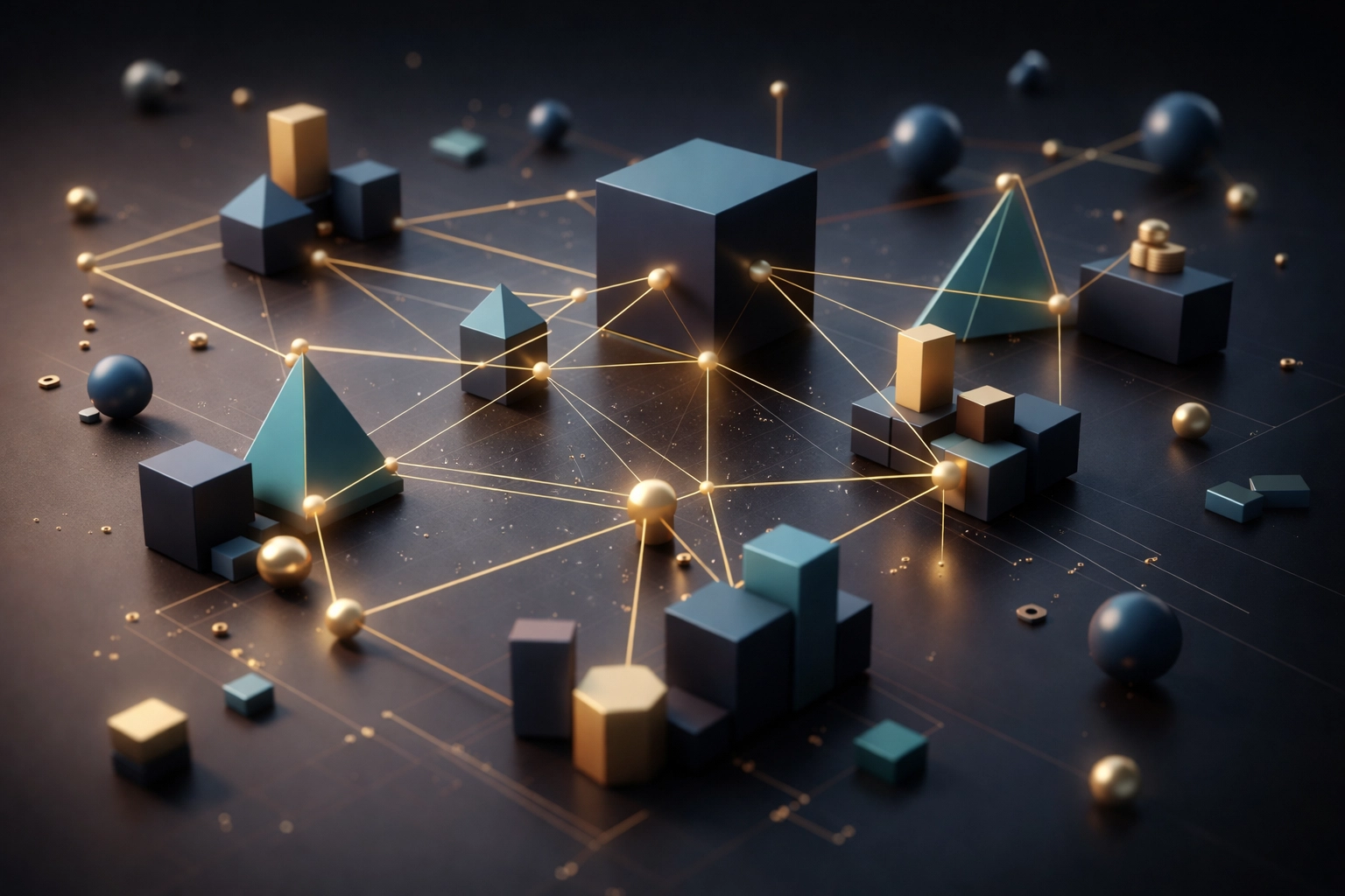 Abstract visualization of portfolio diversification highlighting asset correlation and risk reduction strategies