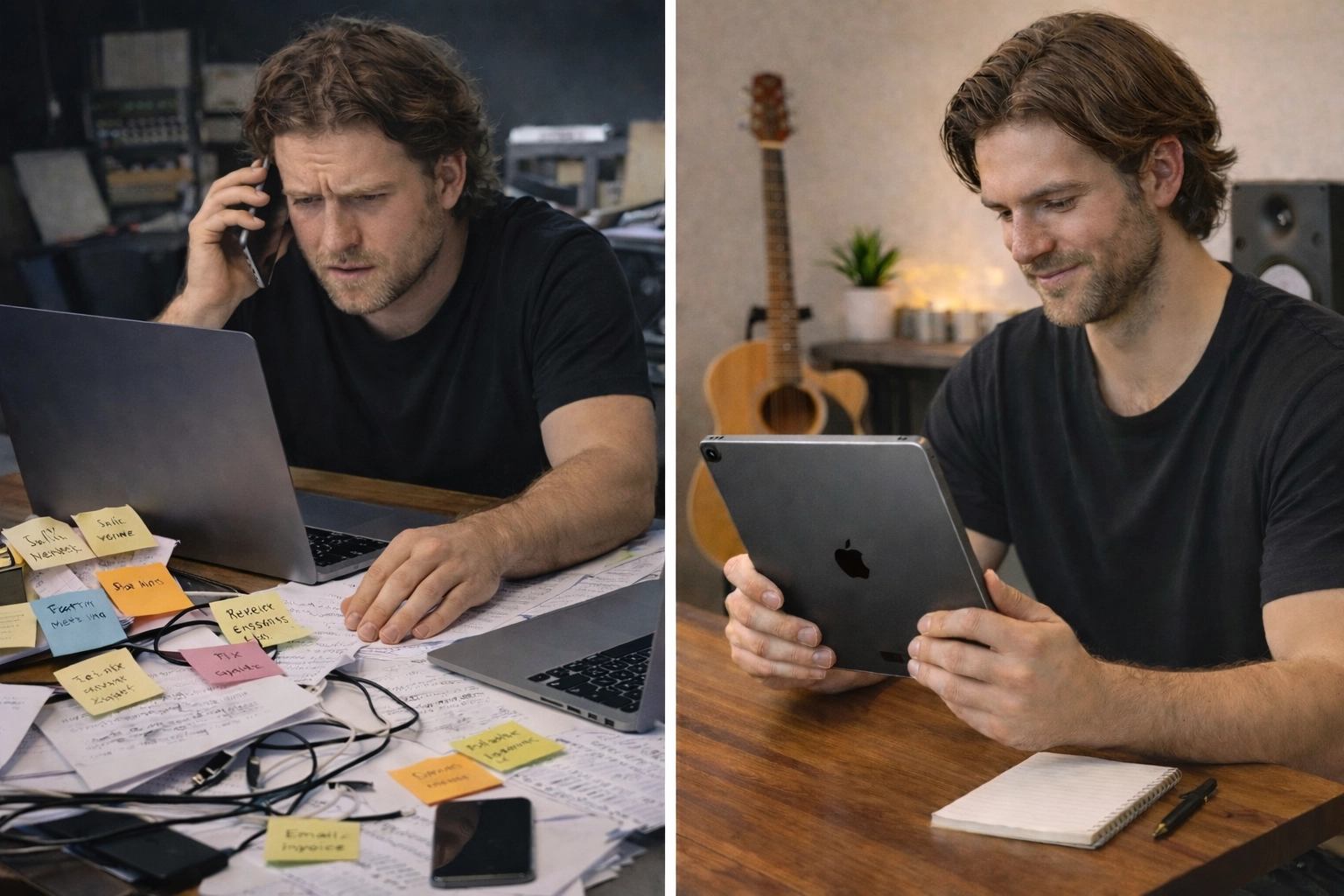 Comparison of disorganized band admin versus streamlined band management software