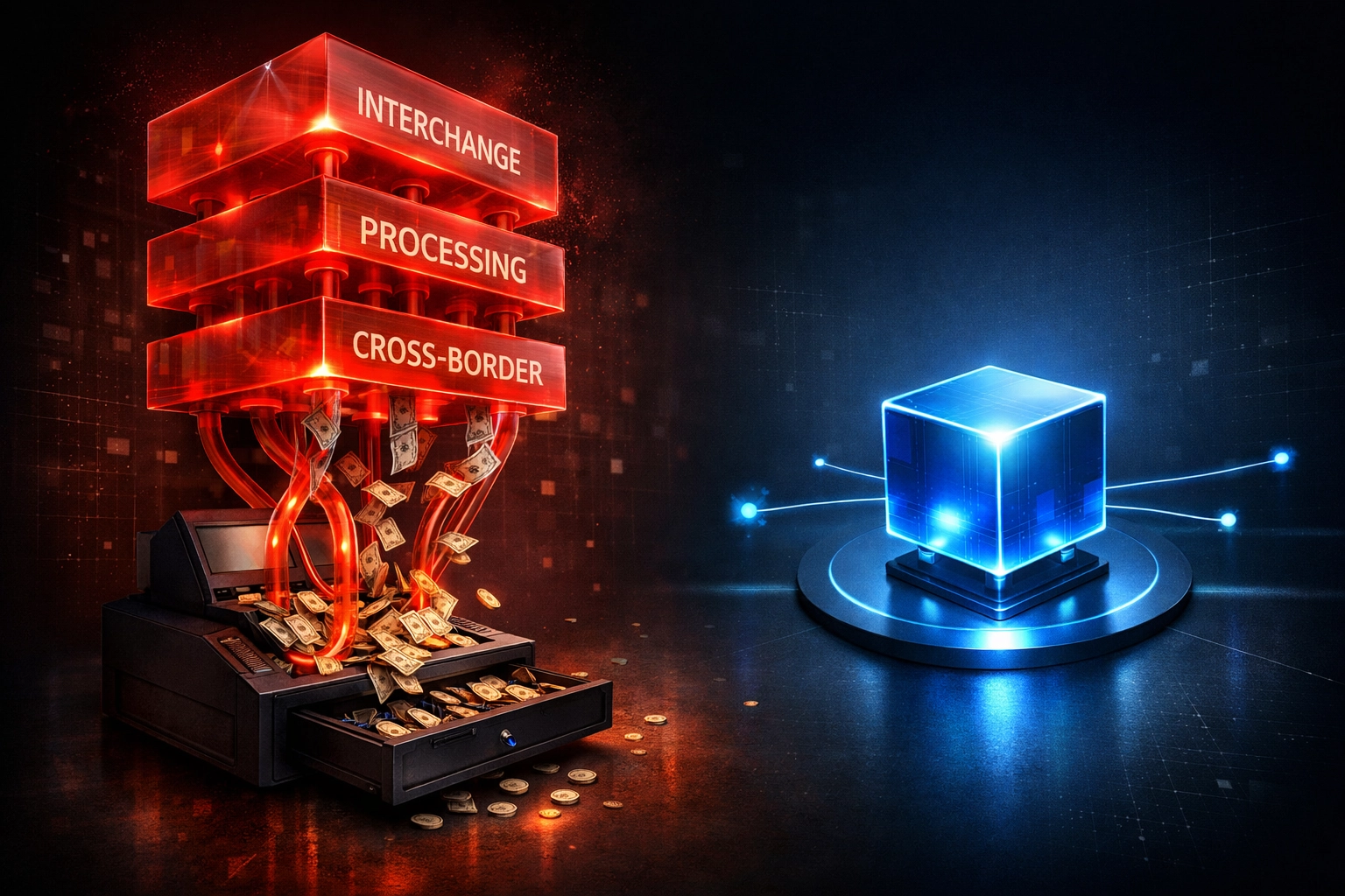 Traditional payment fee layers versus blockchain Web3 efficiency for reducing merchant interchange fees