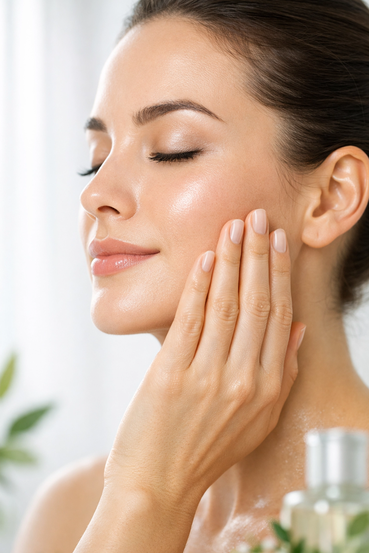 French green clay face detox results showing refined pores and clear skin