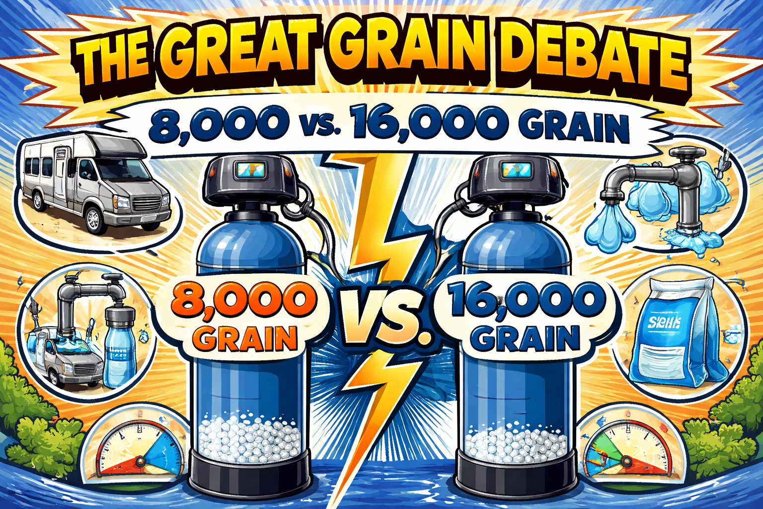 [HERO] The Great Grain Debate: 8,000 vs. 16,000 Grain RV Water Softeners