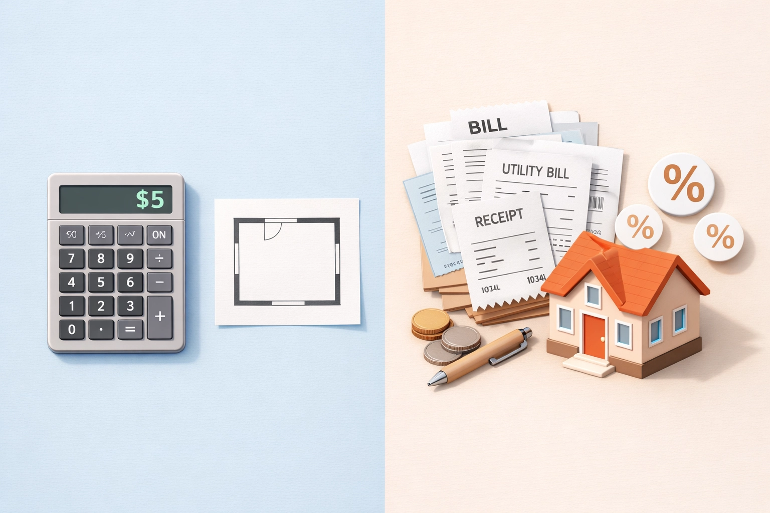 Comparison of simplified versus regular method for calculating home office tax deduction