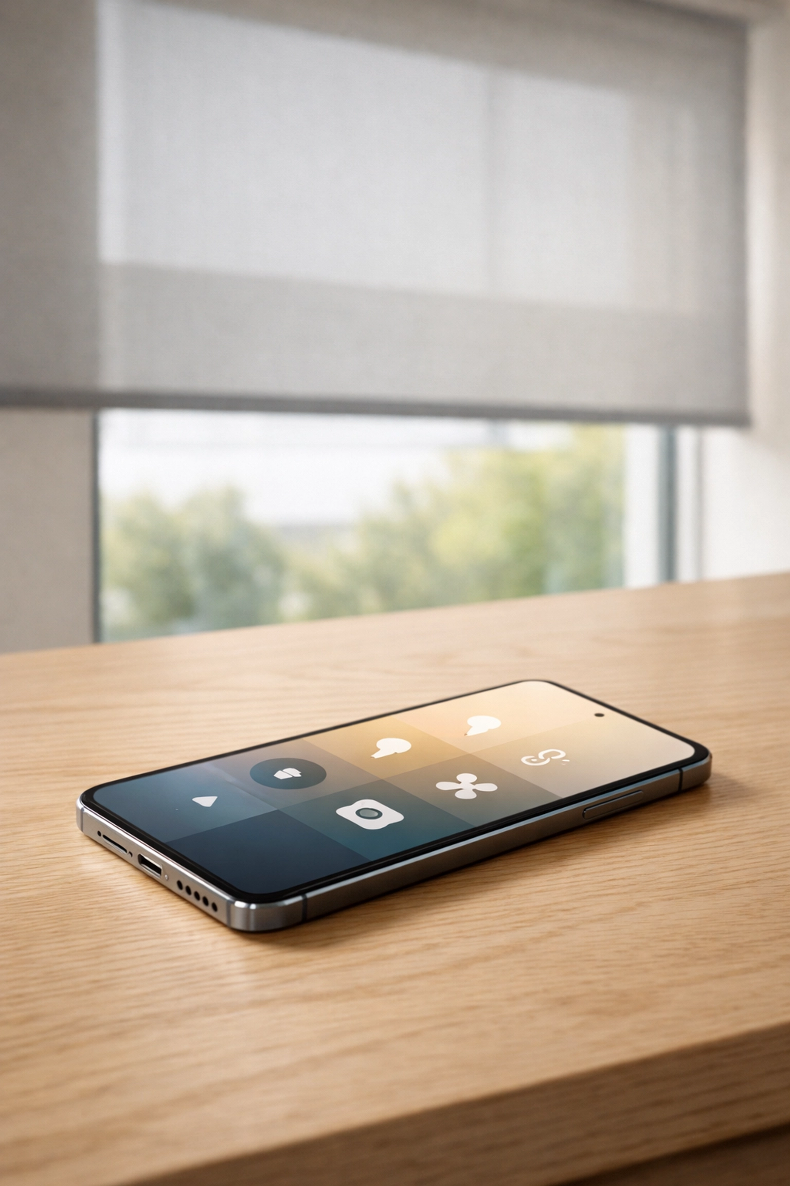 Smart Home Steuerung für Sonnenschutz und Rollläden in einem Wiener Haus.