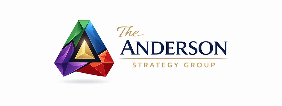 The Anderson Strategy Group logo, symbolizing innovation, diversity, and connected pathways.