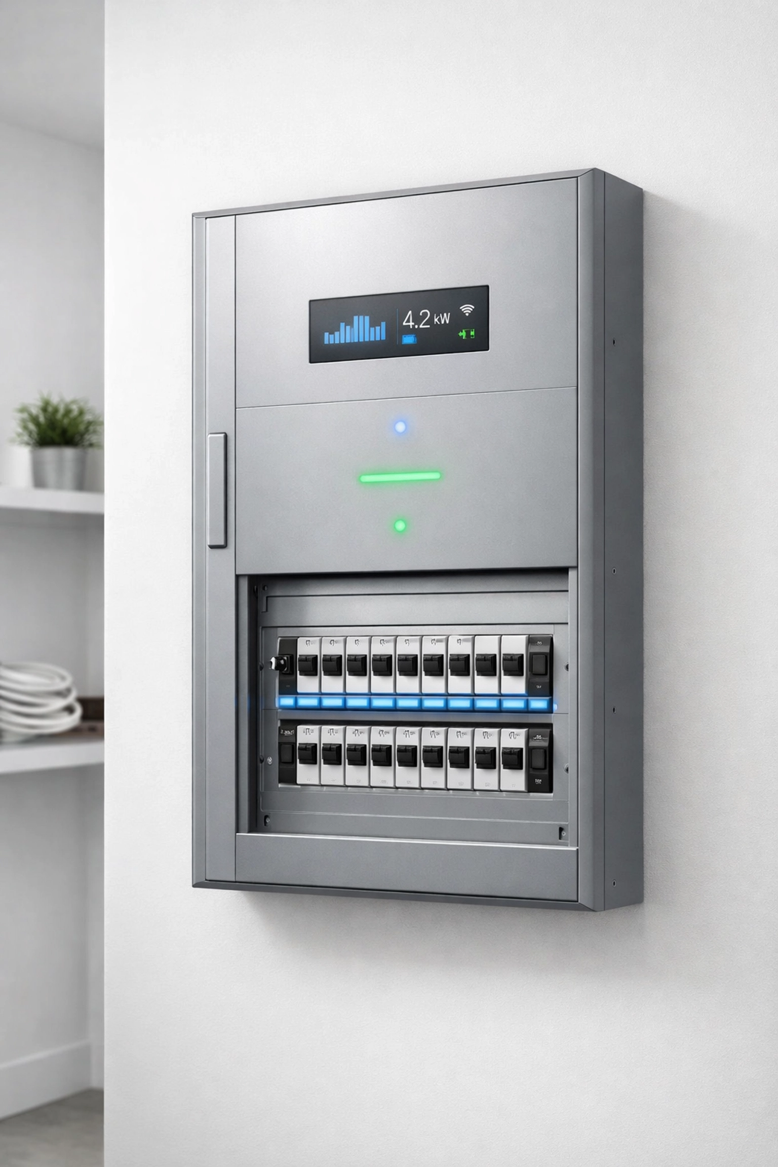 A smart electrical panel upgrade performed by professional electrical companies in Maine to boost home efficiency.