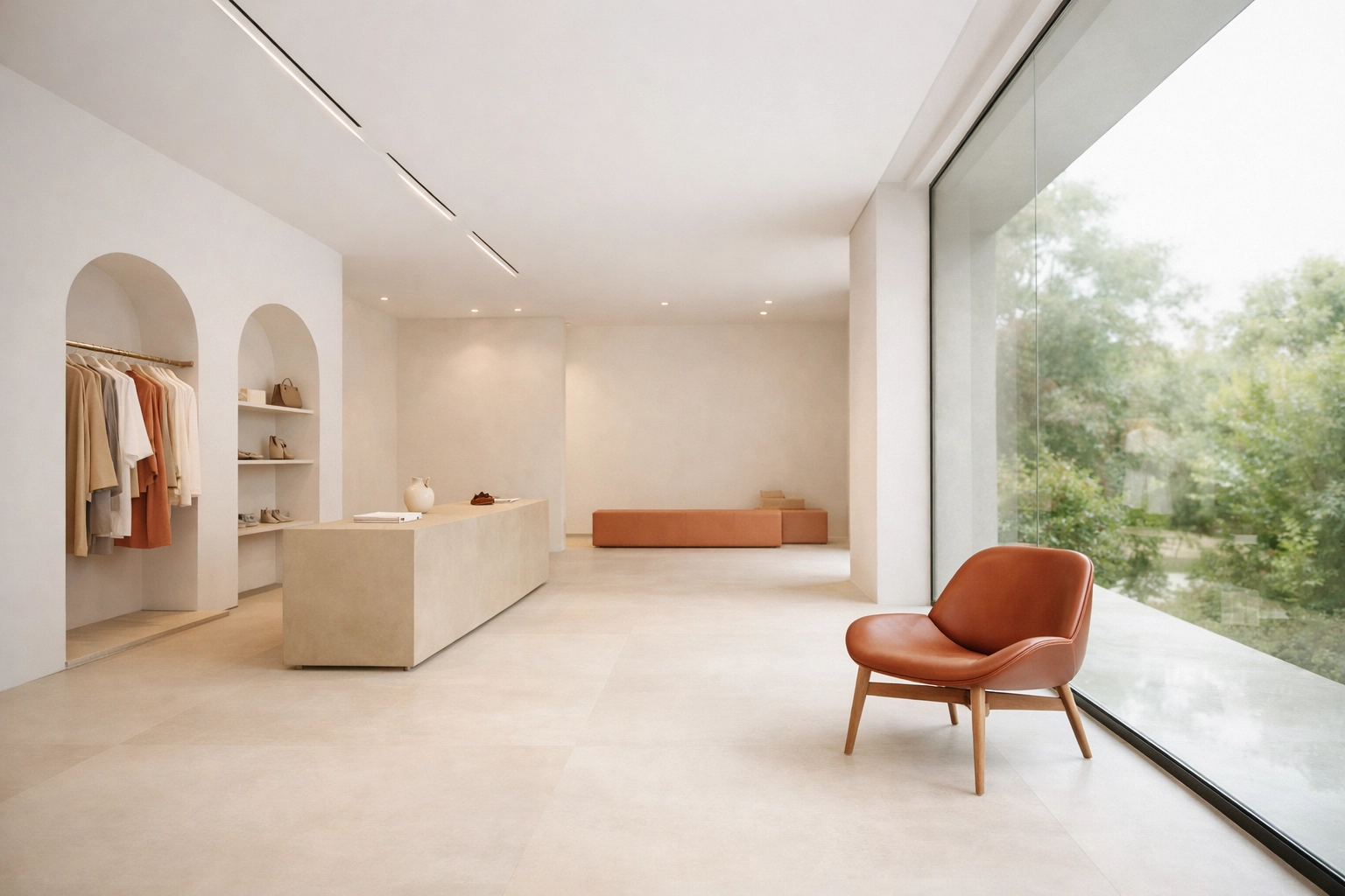 A clean minimalist interior representing the airy and professional feel of privacy-first local SEO services.