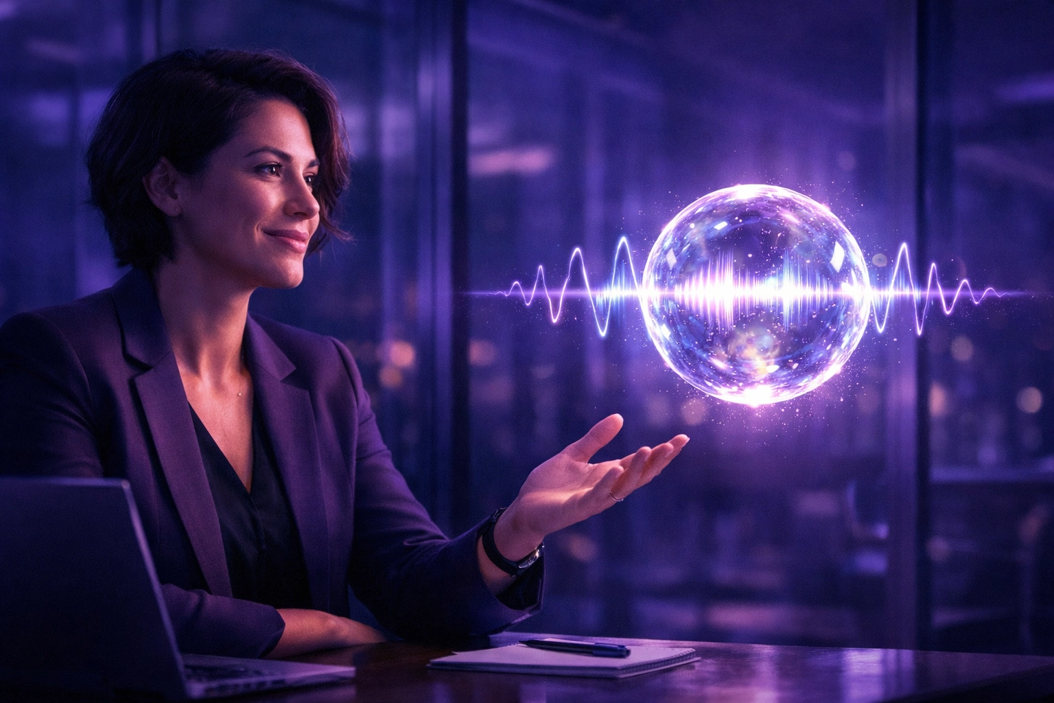 Professional using Vapi voice AI for business operational efficiency and AI technology consulting.